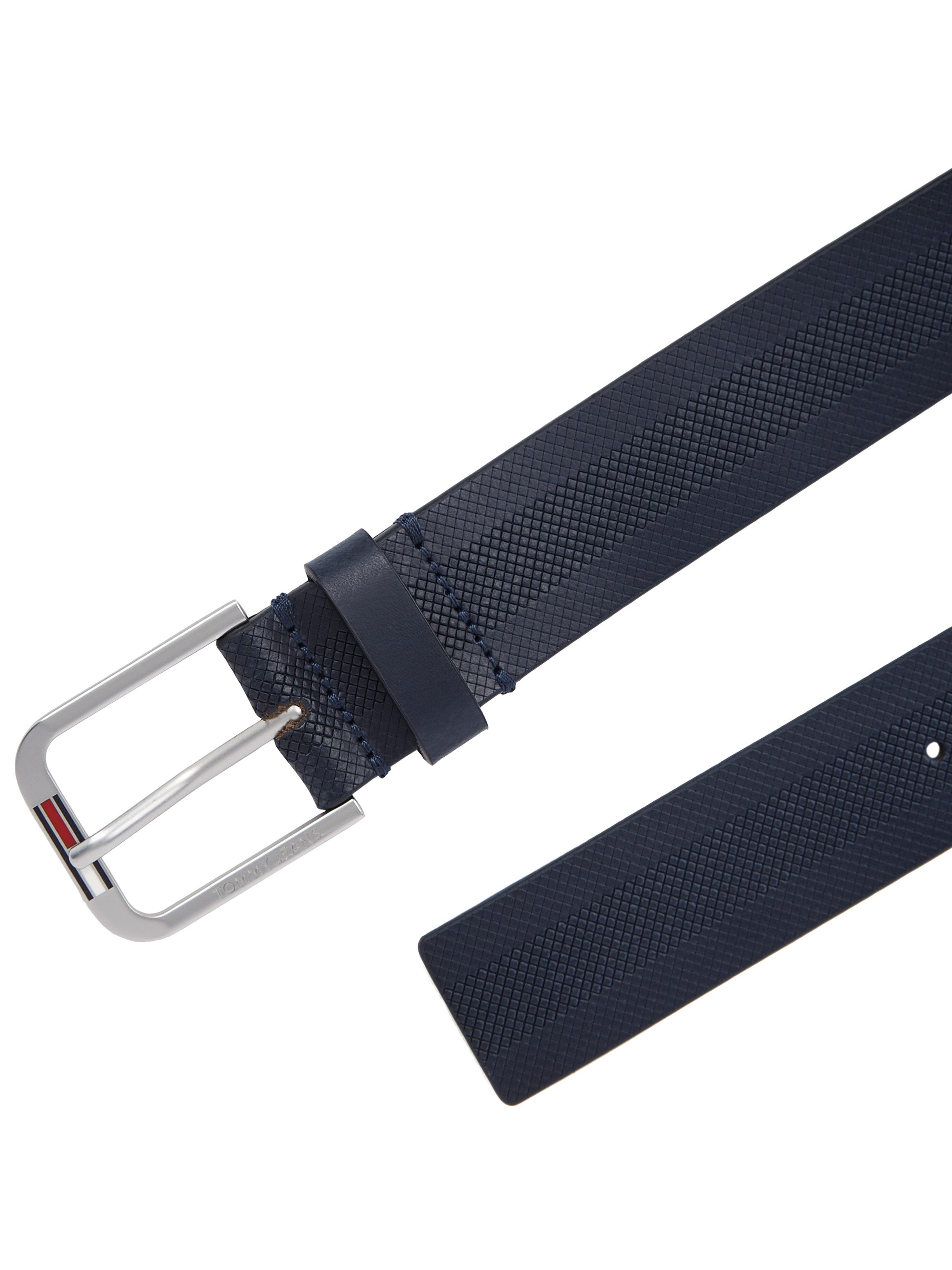 TOMMY JEANS Leren riem TJM AUSTIN 3.5 Eenvoudige pin sluiting met logo, zachte haptiek