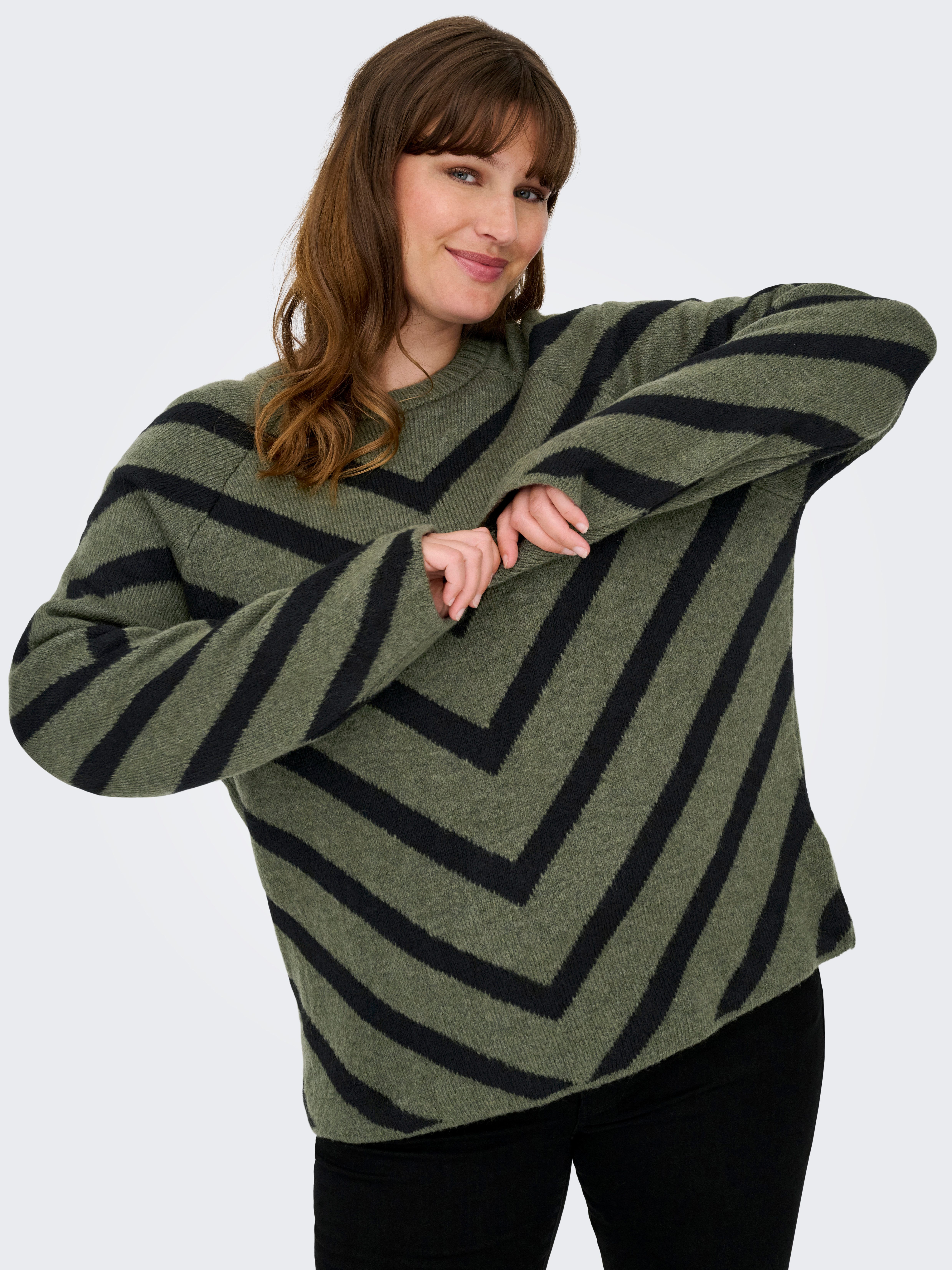 ONLY CARMAKOMA Gebreide trui CARELIZA L/S PULLOVER KNT NOOS