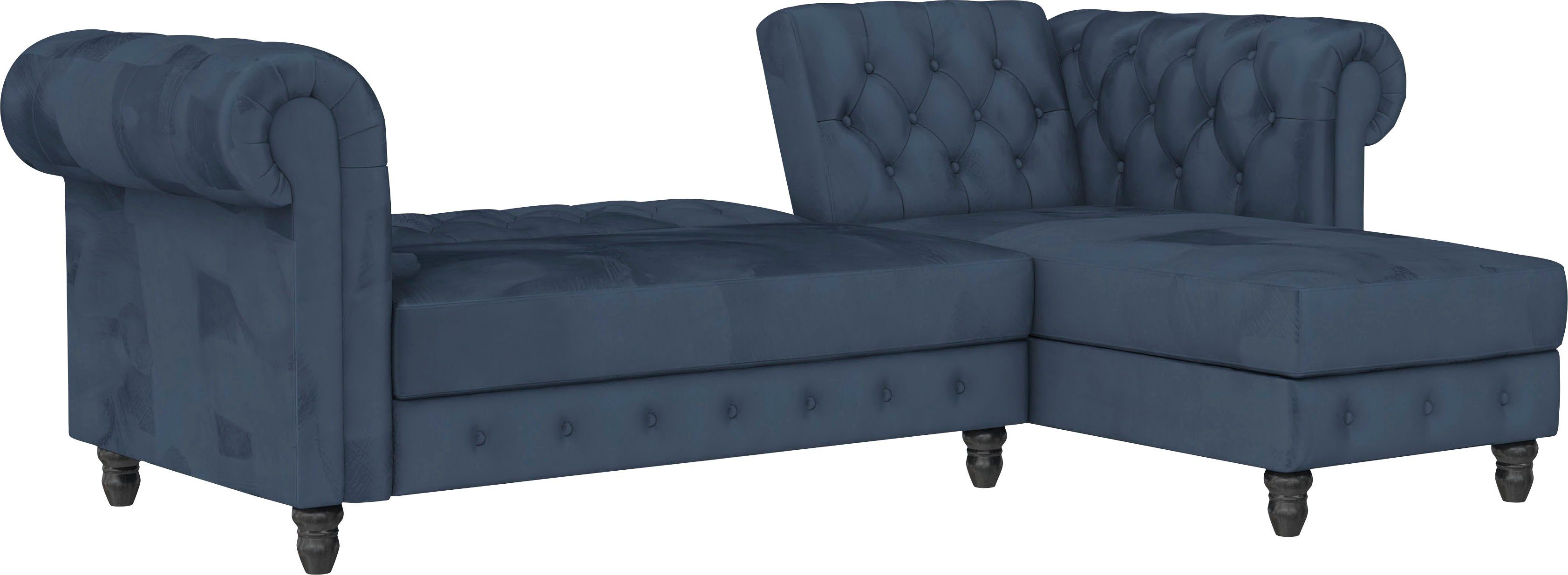 Dorel Home Hoekbank Felix, L-model, 241 cm (ligoppervlak108x195 cm), récamier verwisselbaar,