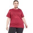 reebok t-shirt ts burnout tee in (plus size) rood