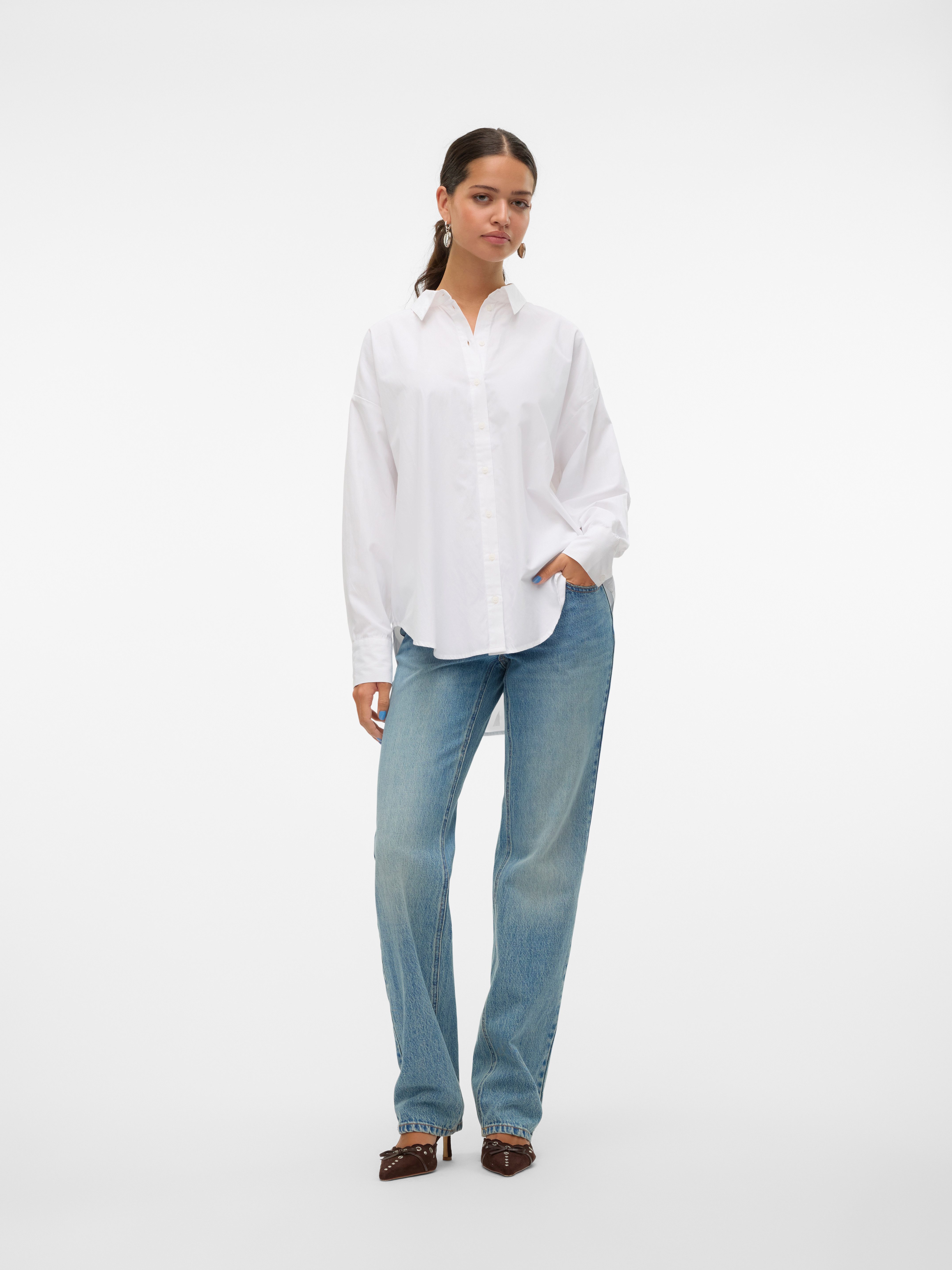 Vero Moda Blouse met lange mouwen VMFANNI LS SHIRT WVN GA NOOS