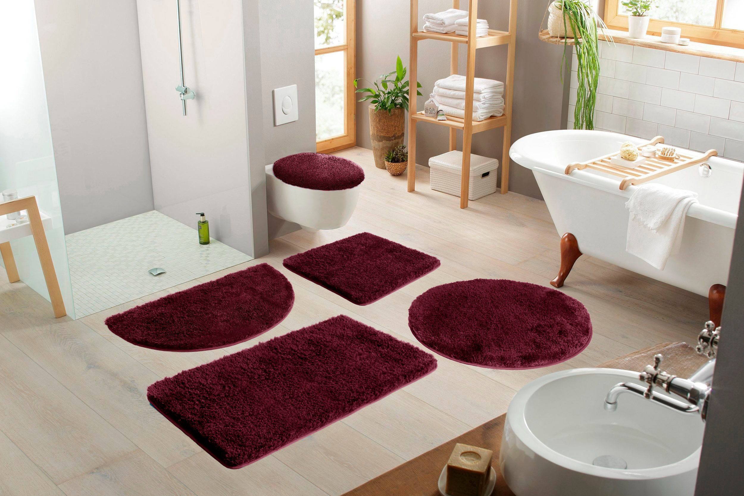 Möve Badmat Superwuschel, badmat, badkamer tapijt Microvezel badmat, badtapijt, rechthoekig, rond & als 3-delige set