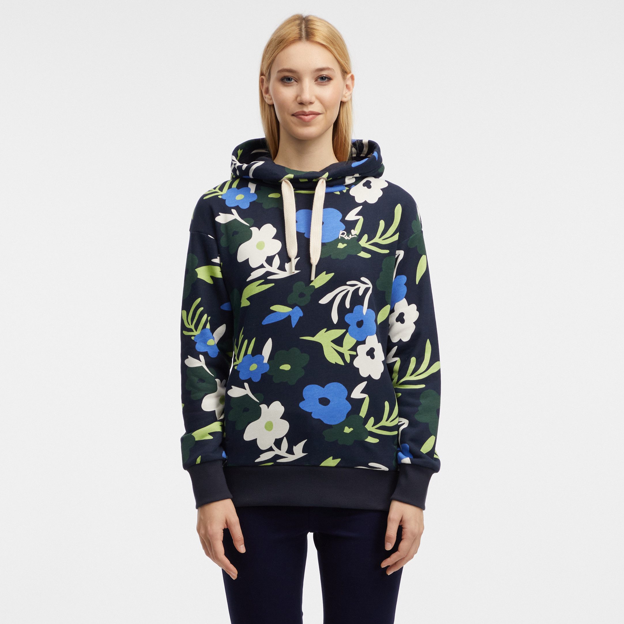 Ragwear Hoodie YODIS PRINT met bloemetjes all-over print