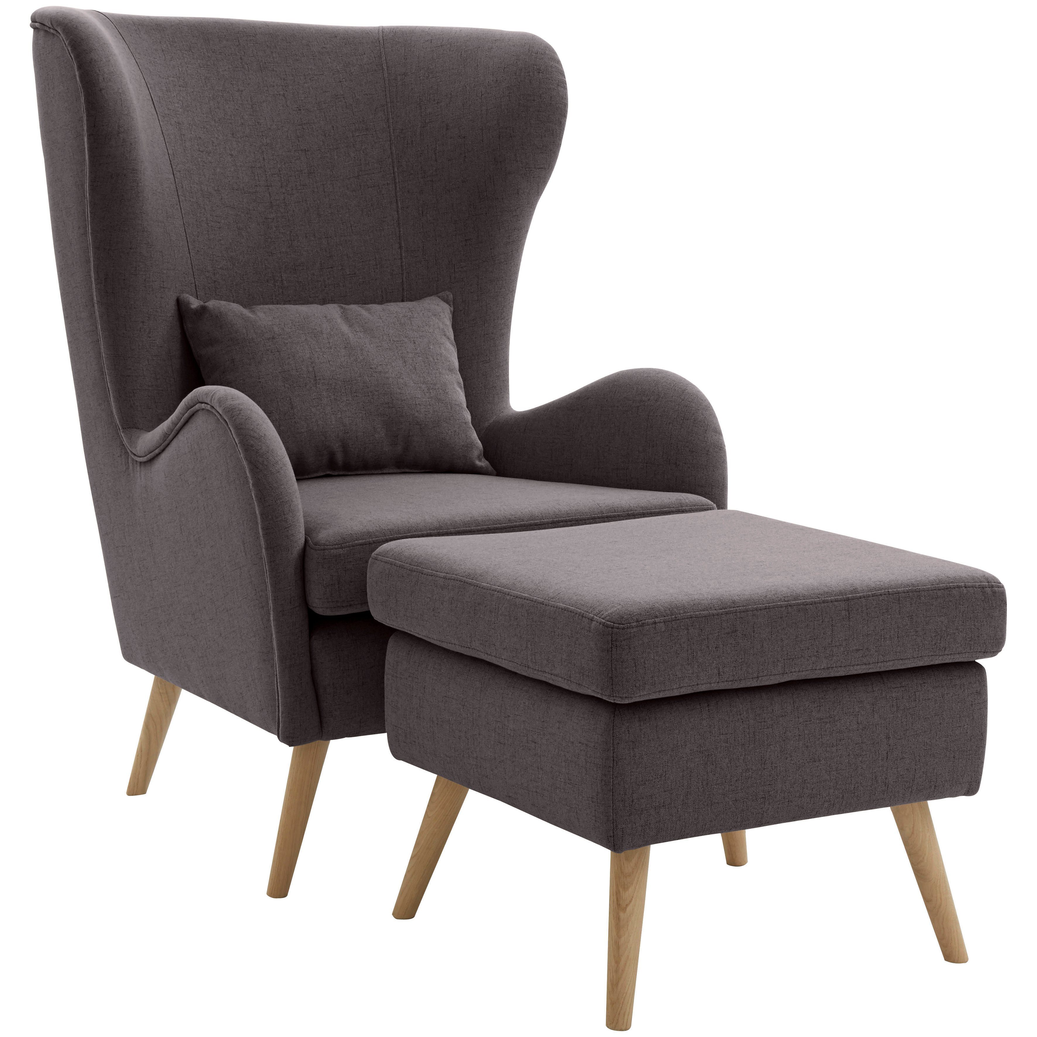 Guido Maria Kretschmer Home&Living Fauteuil Salla naar keuze met of zonder hocker, grote fauteuil: a