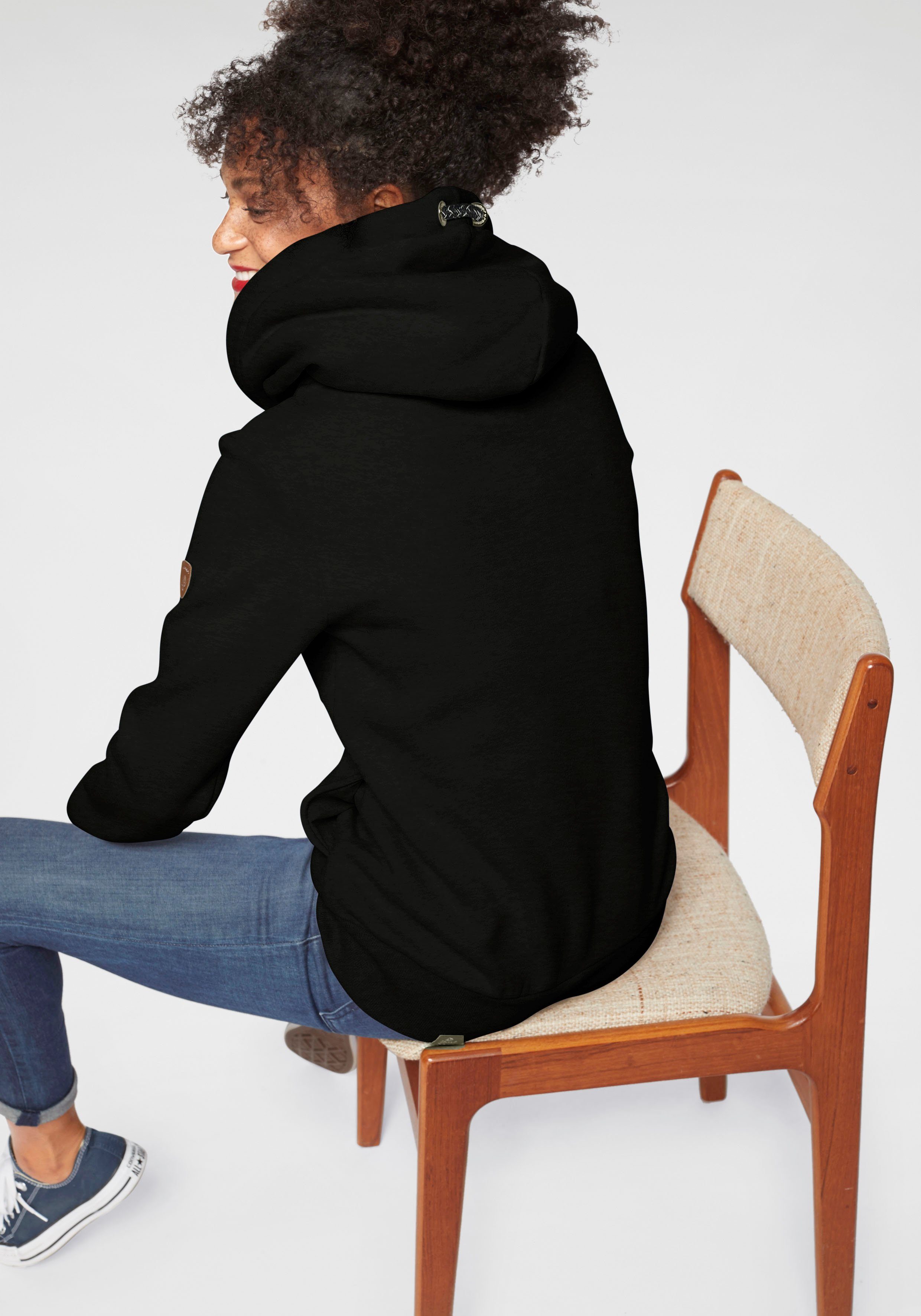 Ragwear Hoodie GRIPYBUTTON Sweater met rustieke koordaccenten