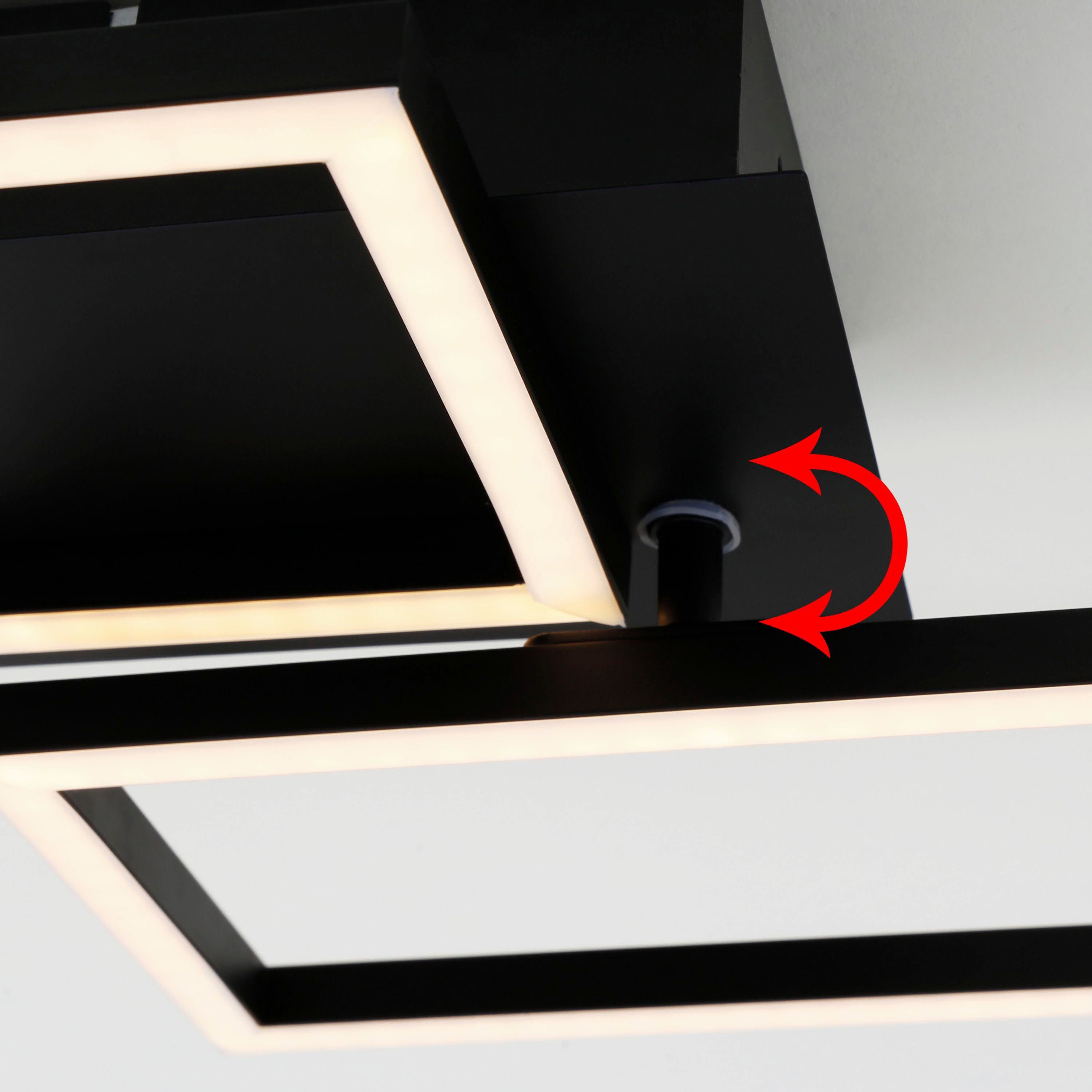 Briloner Leuchten Led-plafondlamp 3145015 FRAME Plafondlamp, 110x24,8x7,8 cm, zwart, 40W, woonkamer, slaapkamer