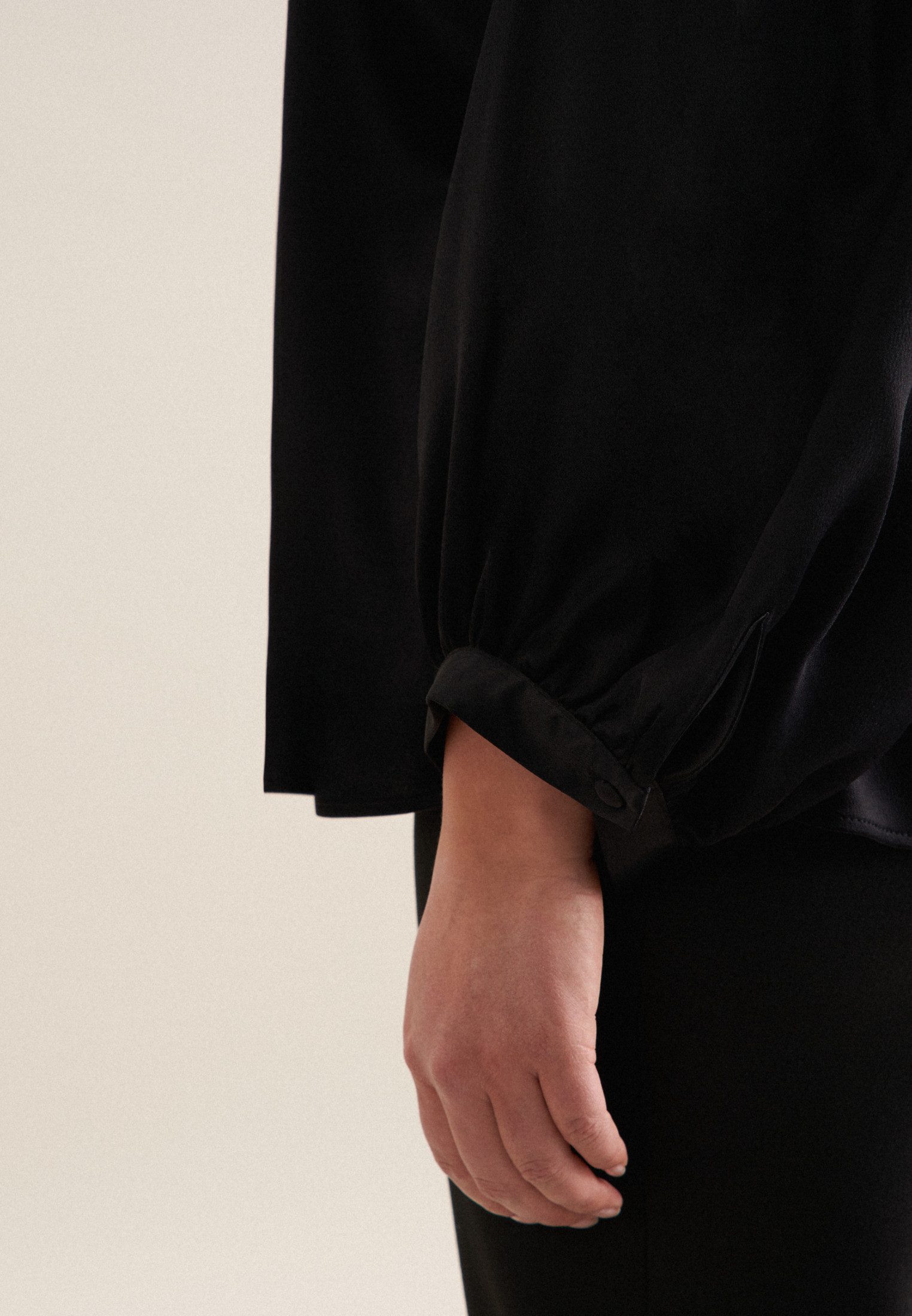 seidensticker Klassieke blouse Zwarte roos