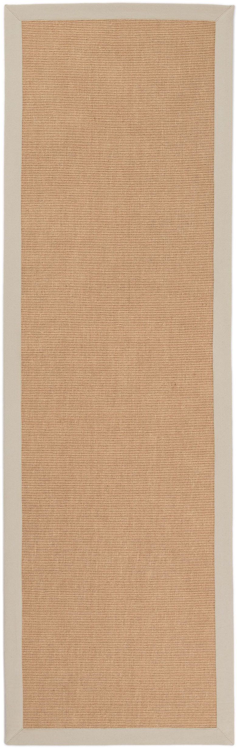 carpetfine Loper Sisal met gekleurd randdessin, antislip achterzijde