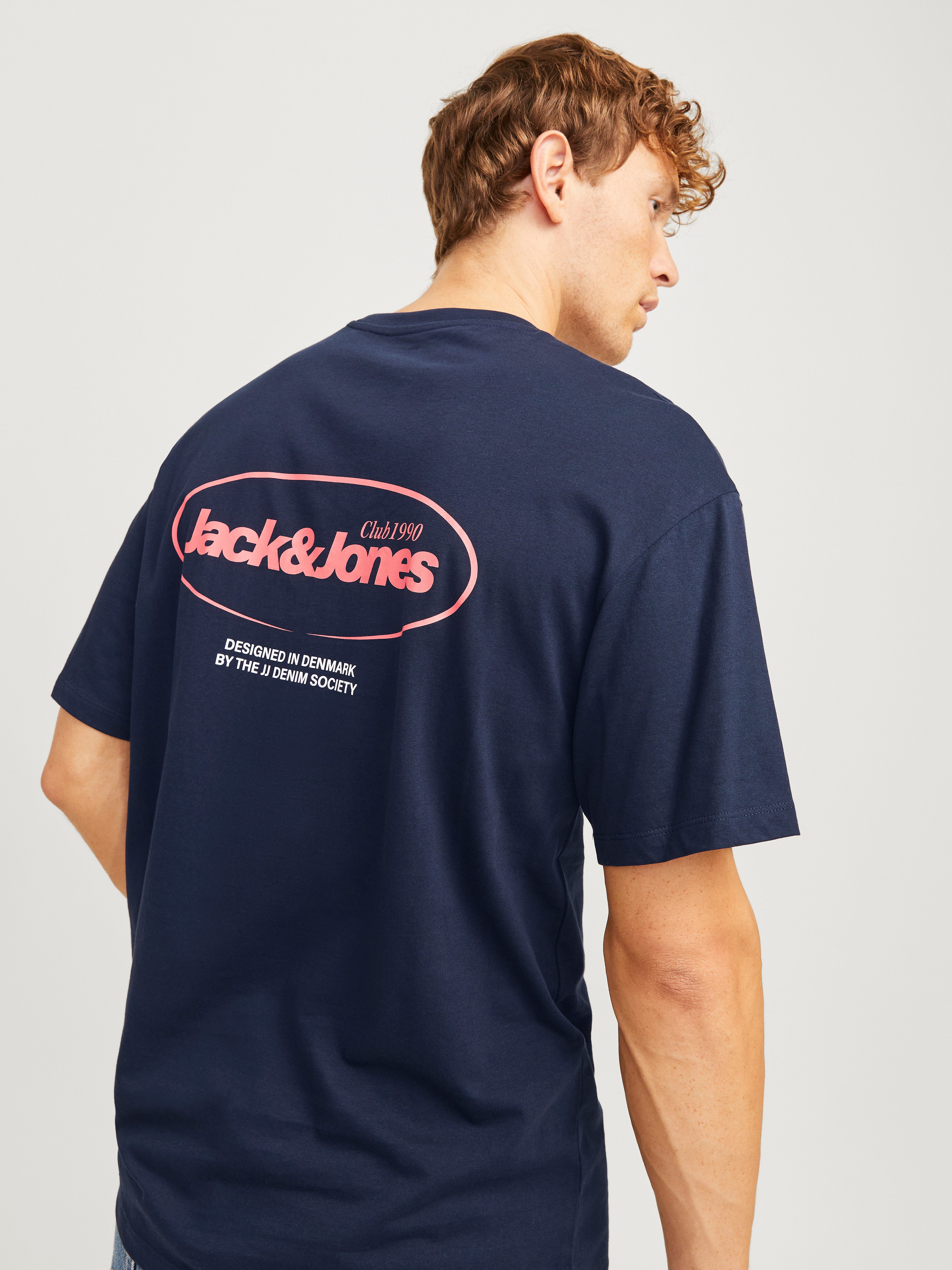 Jack & Jones Shirt met ronde hals JJEBRADLEY GRAPHIC TEE SS O-NECK NOOS