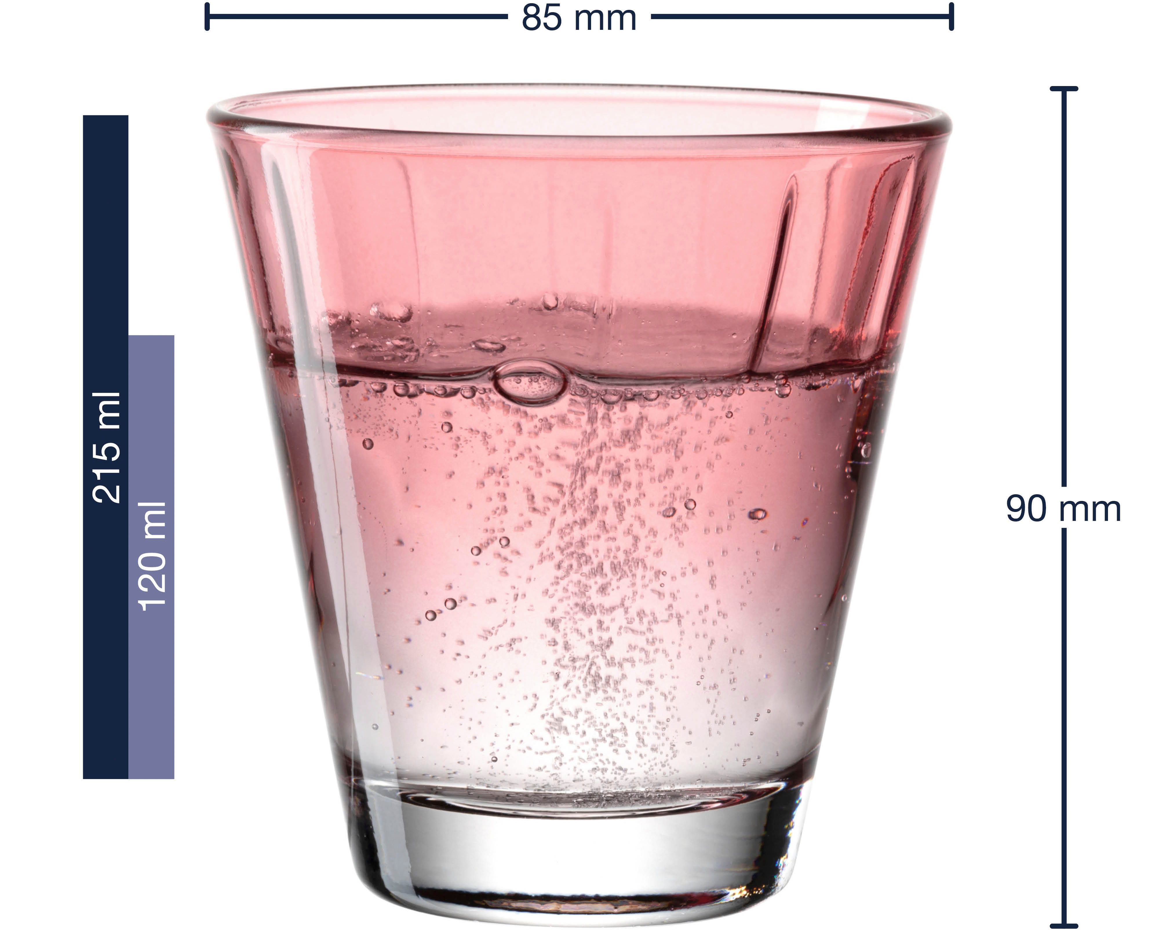 LEONARDO Glazenset Drinkglas, TWIST, 215 ml, 4-delig set (set, 4-delig)