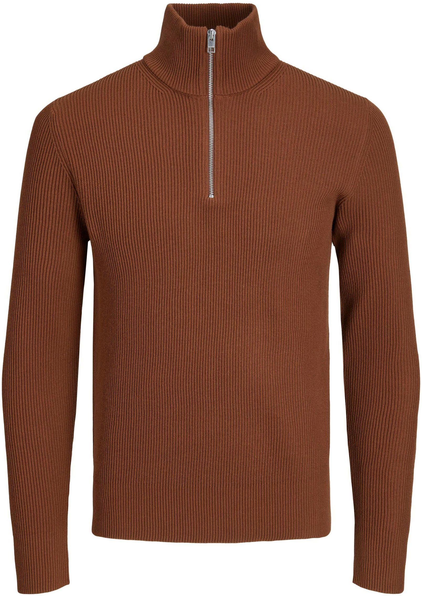 Jack & Jones Trui met staande kraag JPRCCPERFECT KNIT HALF ZIP SN