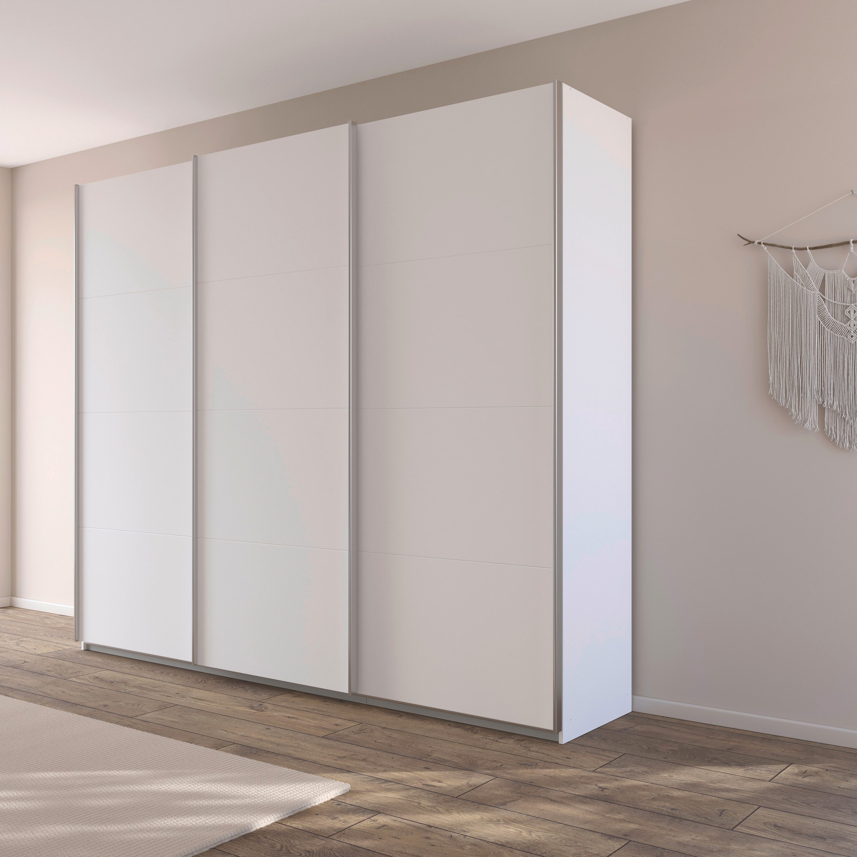rauch Schuifdeurkast Kledingkast kast garderobe AGORDO met decor- of hoogglansfront doordachte binnenuitrusting, in 4 breedtes en 2 hoogtes made in germany