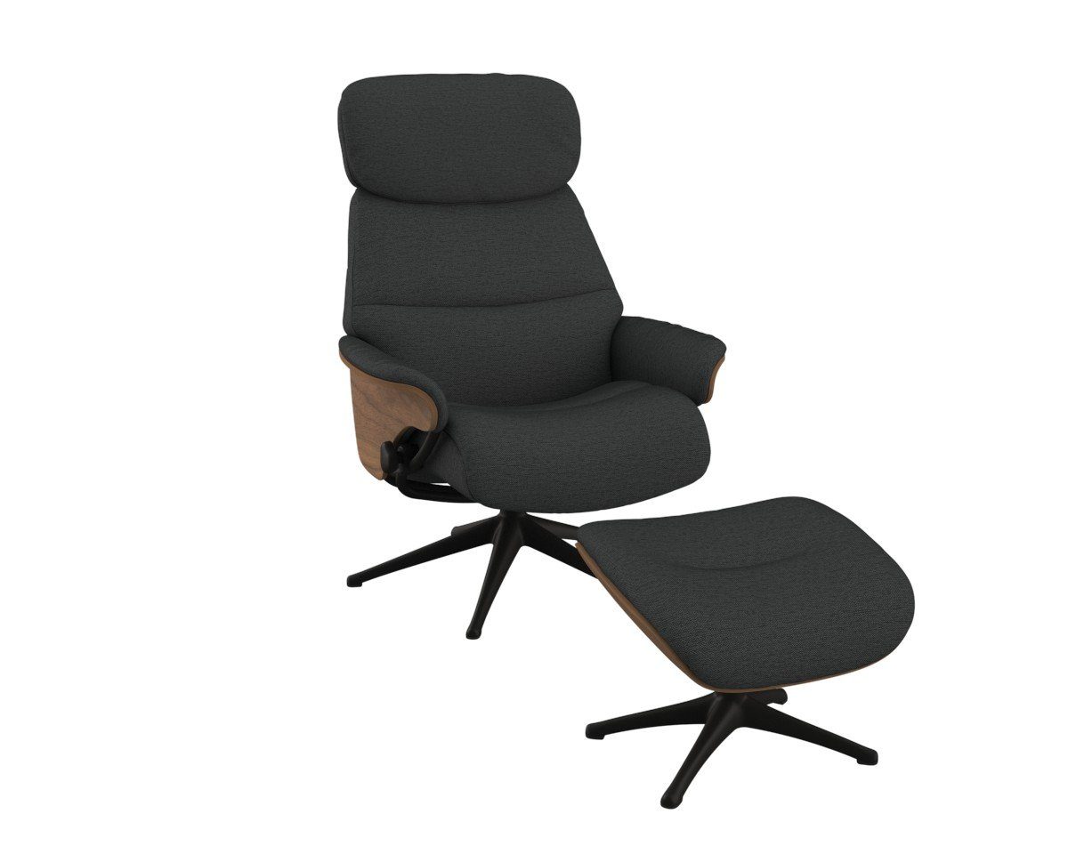 FLEXLUX Relaxfauteuil Aarhus, functionele stoel, gestoffeerde stoel, armleuningen, TV-fauteuil tv-fauteuils grijs