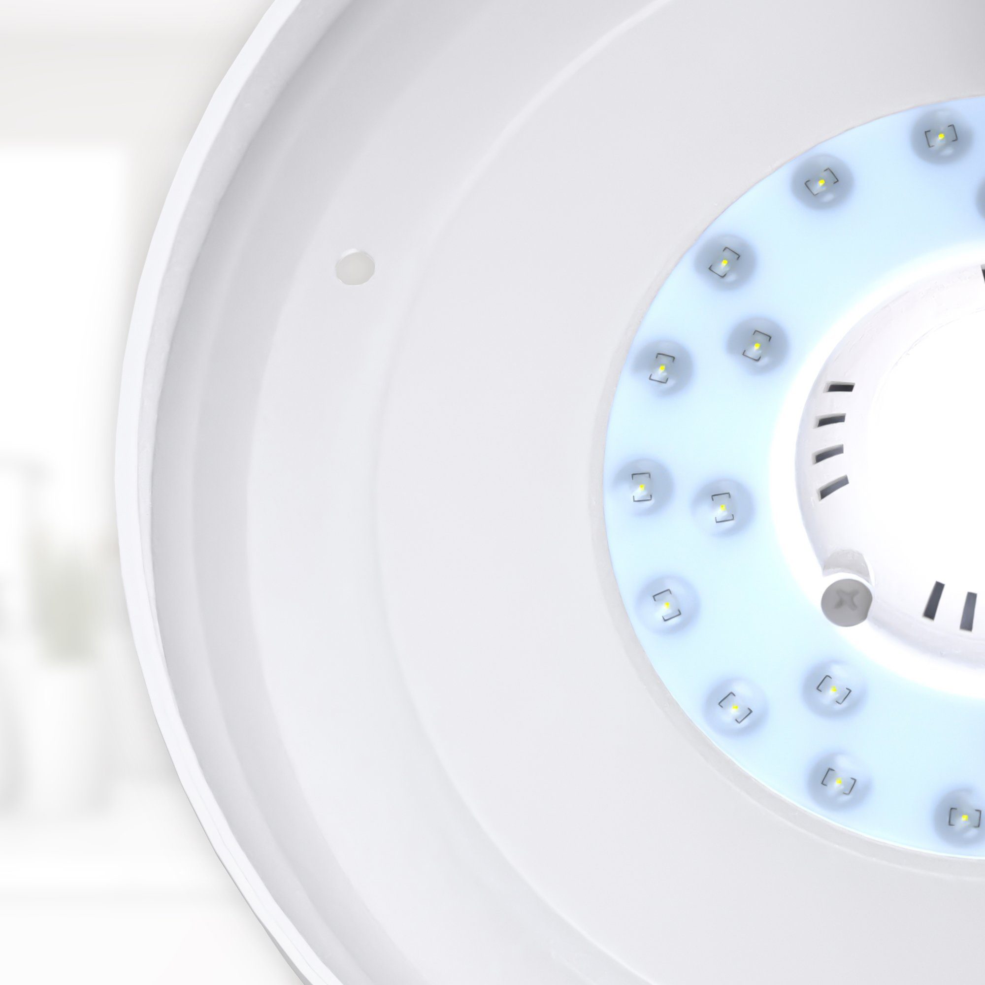 B.K.Licht Led-plafondlamp Plafondlamp, badkamer, inclusief 12 Watt LED-module 1200lm 4000K, plat, wit