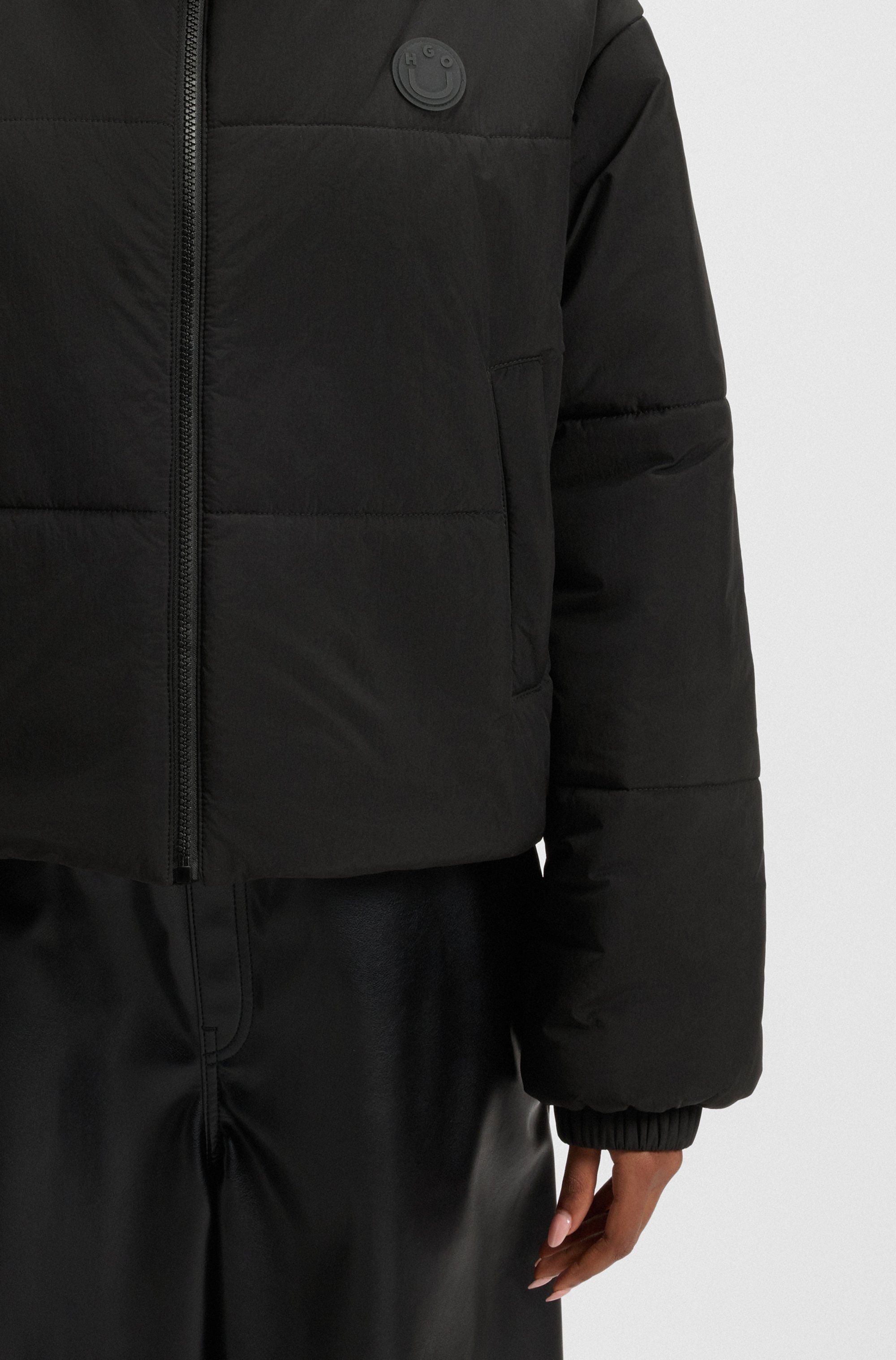 HUGO Blue Gewatteerde jas Freya Relaxed Fit, met capuchon