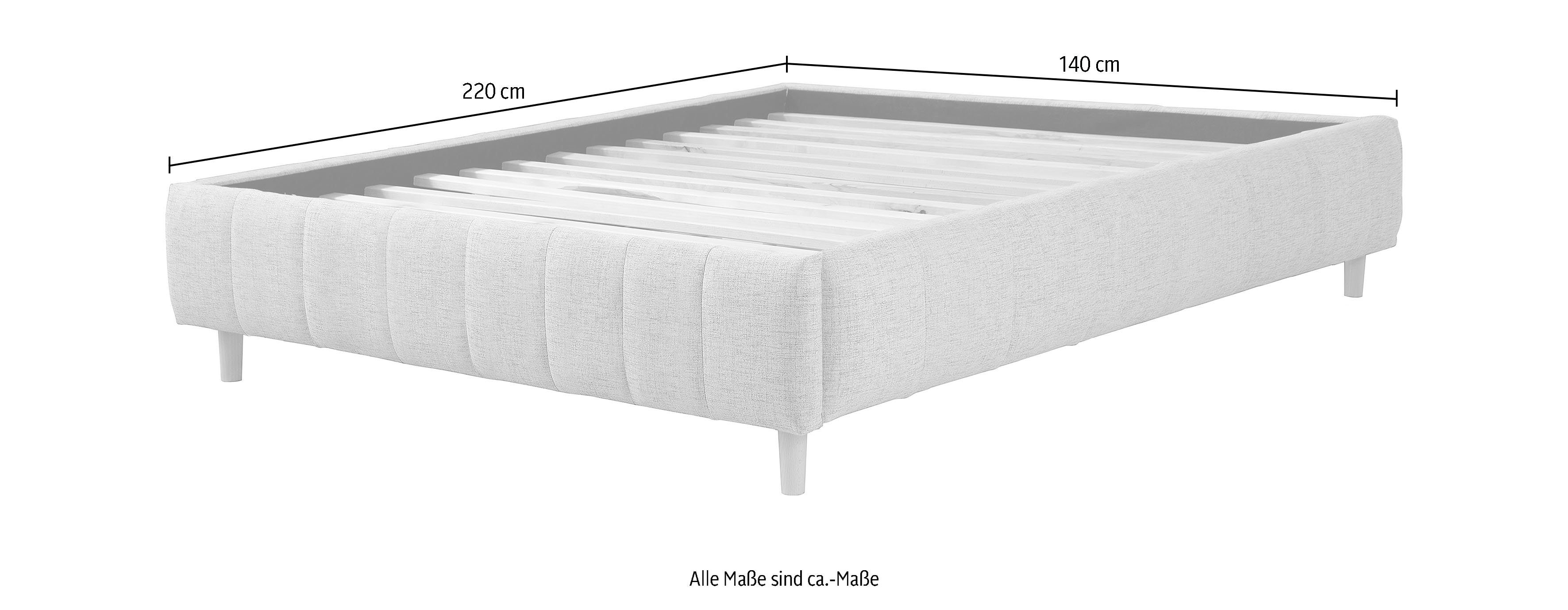 andas Gestoffeerd bed Tarje in 5 breedten, ook in extra lang 220 cm, incl. lattenrol