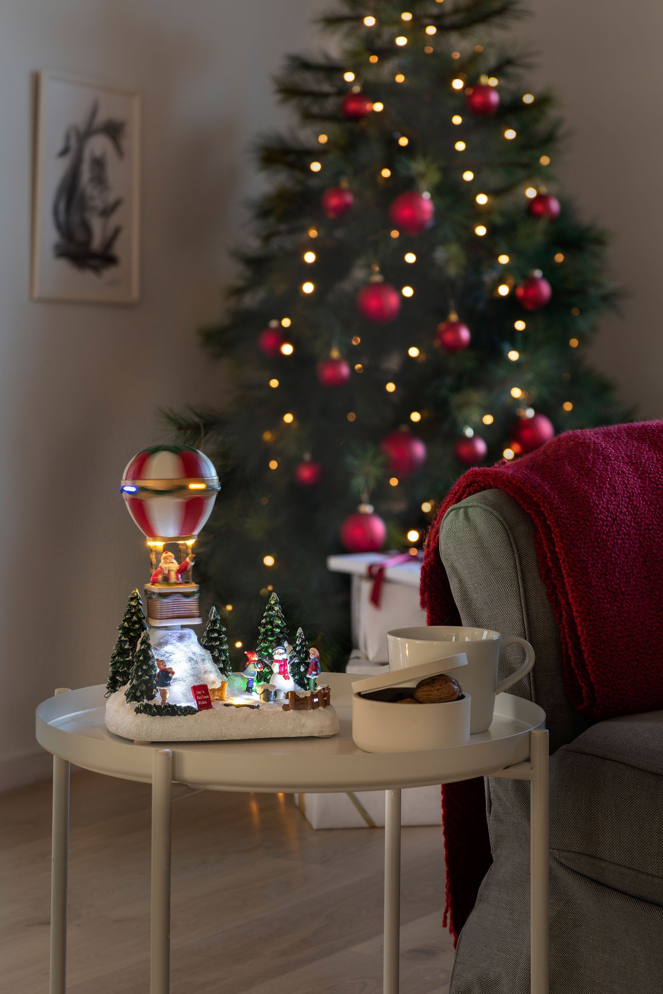 KONSTSMIDE Kerstfiguur Led-heteluchtballon Met Muziek (1 Stuk) Snel ...