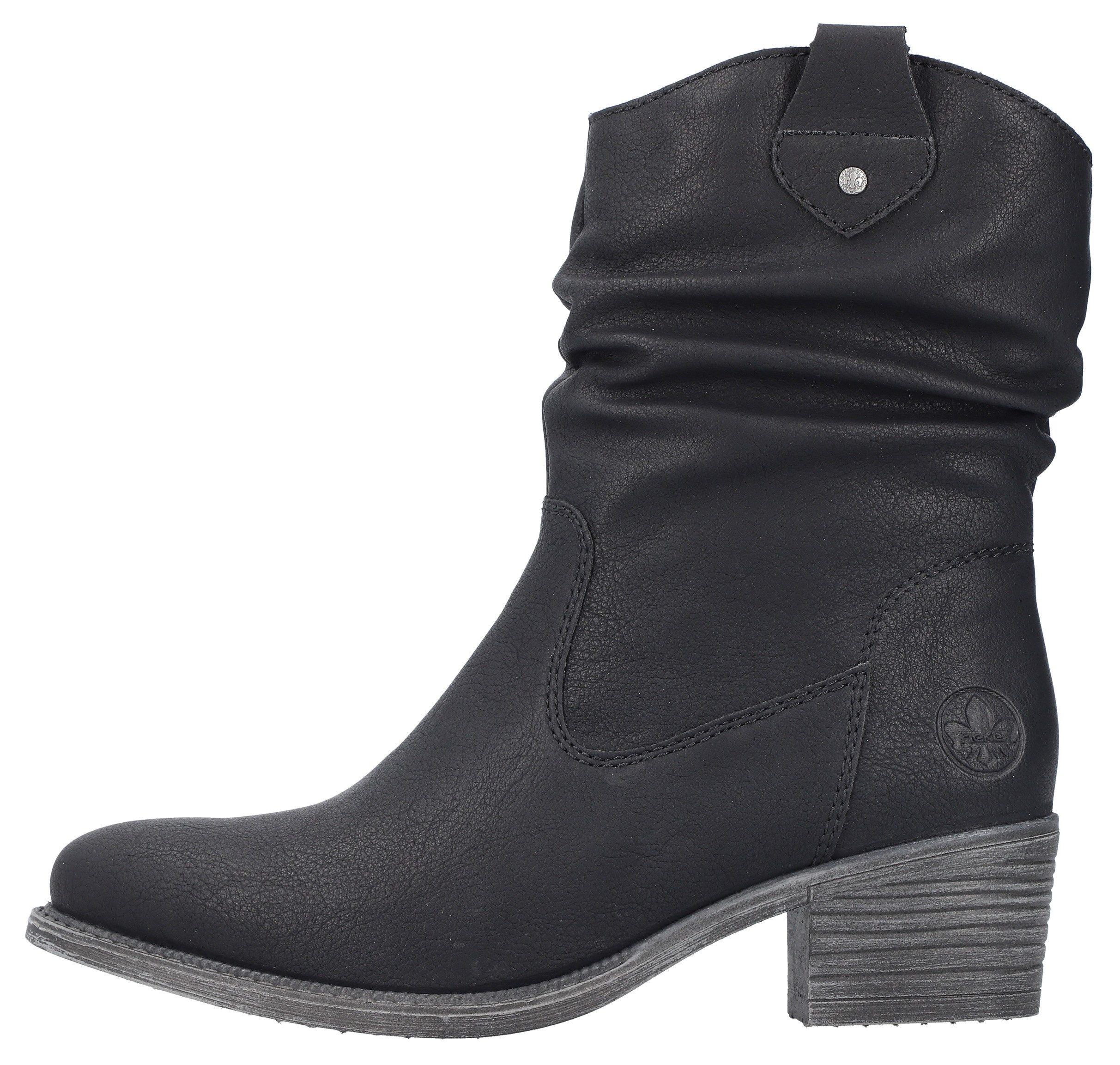 Rieker Cowboylaarsjes , cowboylaarzen, slouchy schacht, blokhak, met binnenrits
