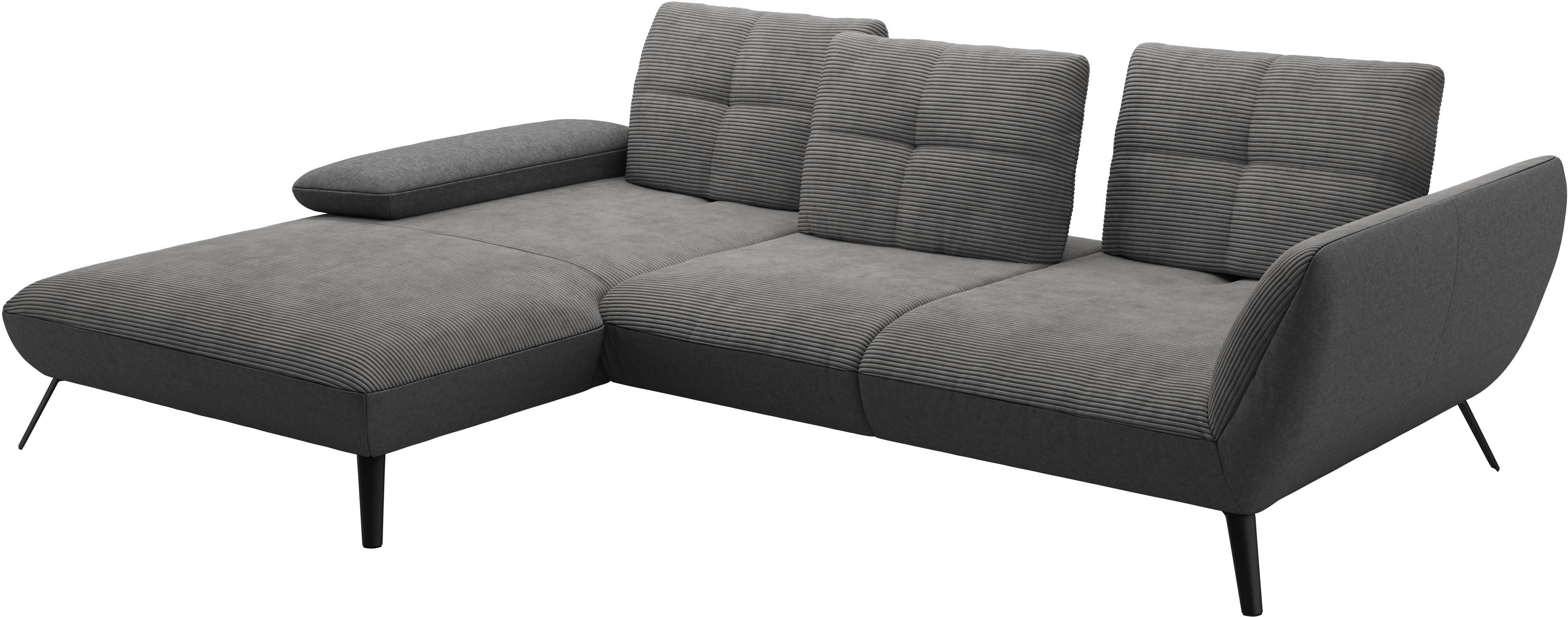 Places of Style Hoekbank Mikado L-vorm incl. zitdiepteverstelling en armleuningverstelling