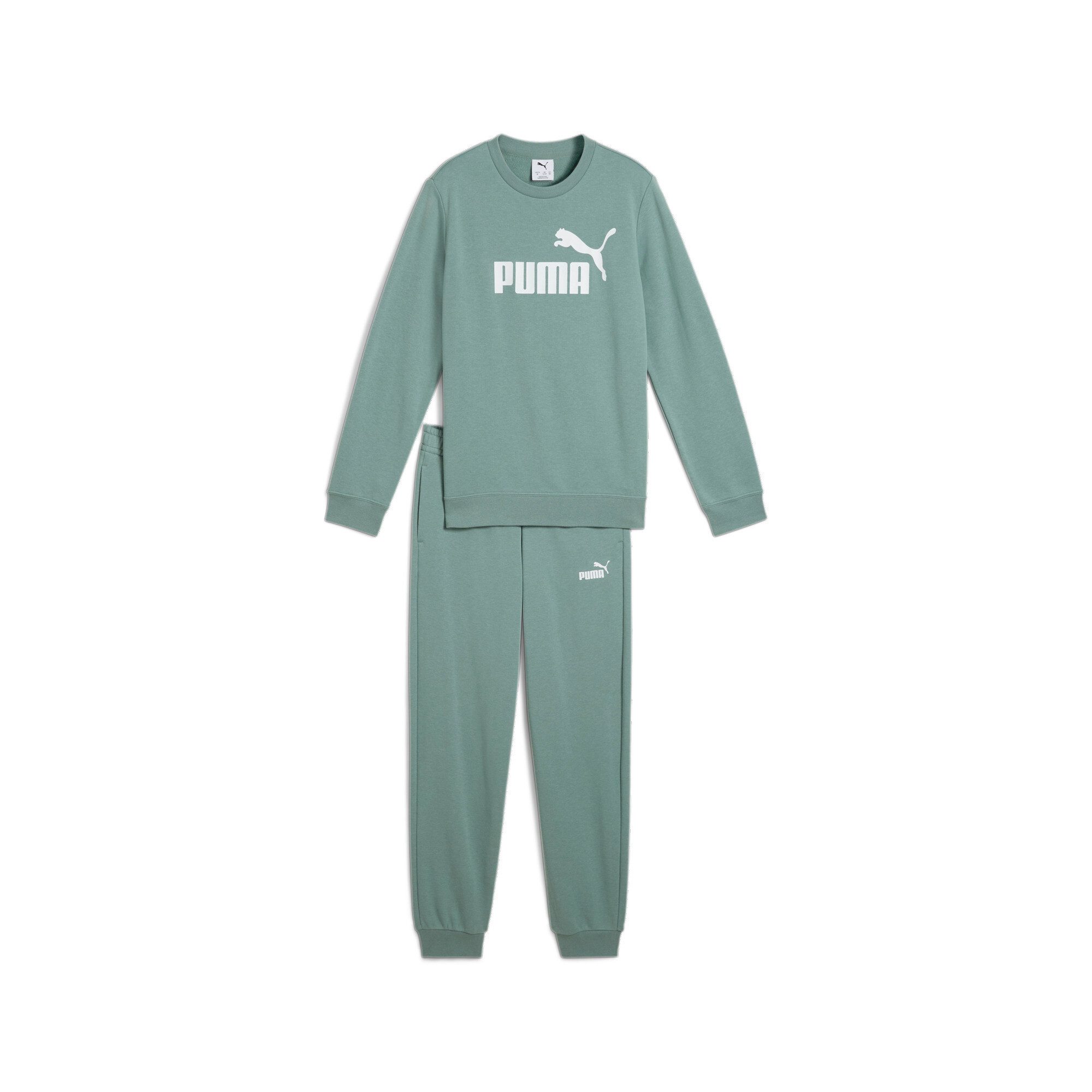 PUMA Trainingspak ESS NO.1 LOGO CREW SWEAT SUIT TR B (2-delig) jongens trainingspakken maat 152 groen
