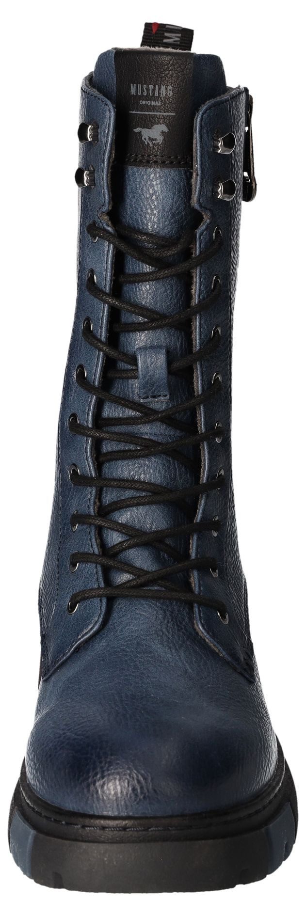 Mustang Shoes Veterschoenen enkellaars, plateaulaarzen, festival, met nagelversiering