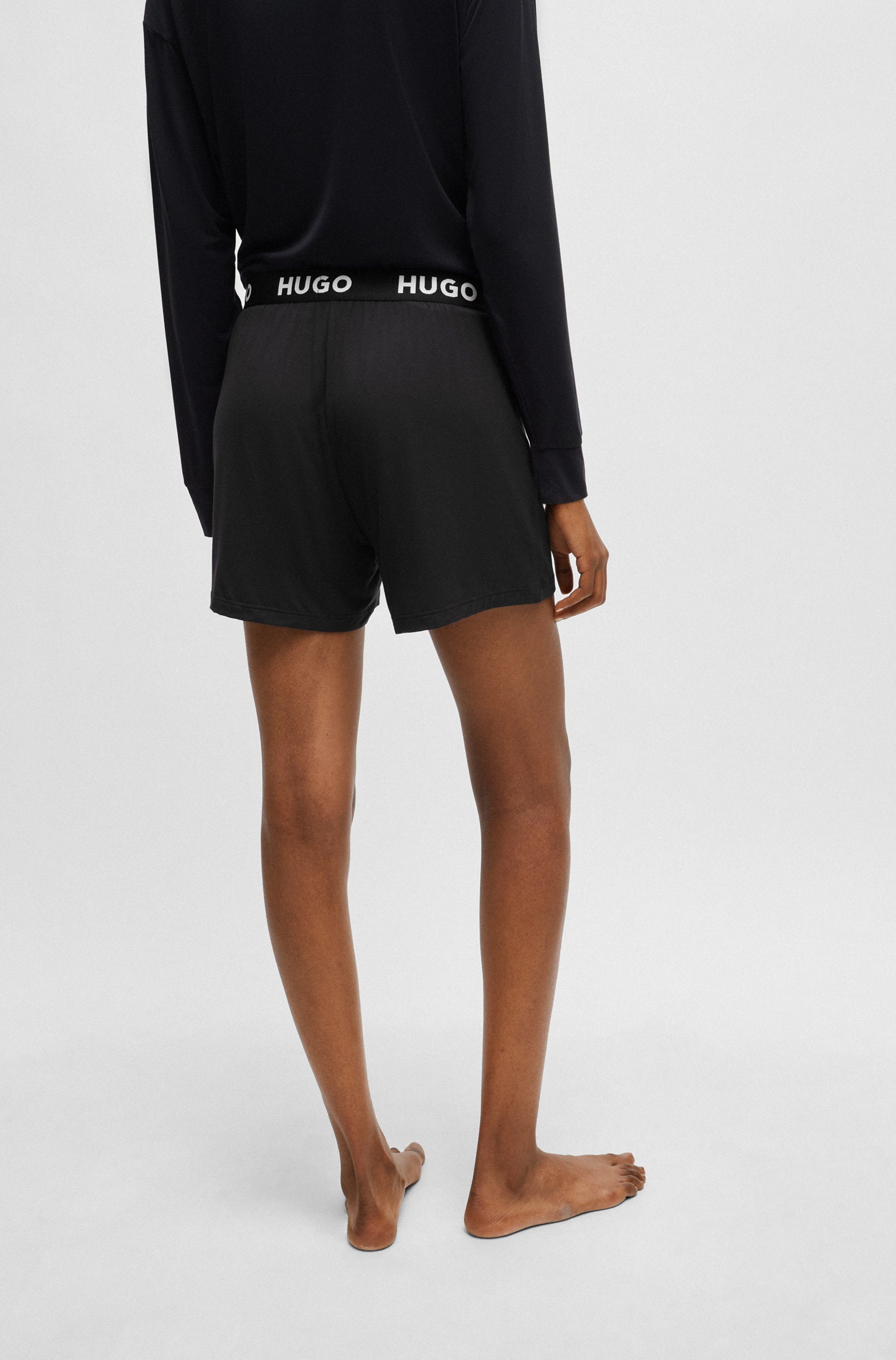 HUGO underwear Pyjamashort UNITE_SHORTS 10247048 01 met hugo logo-elastiekband aan de tailleband