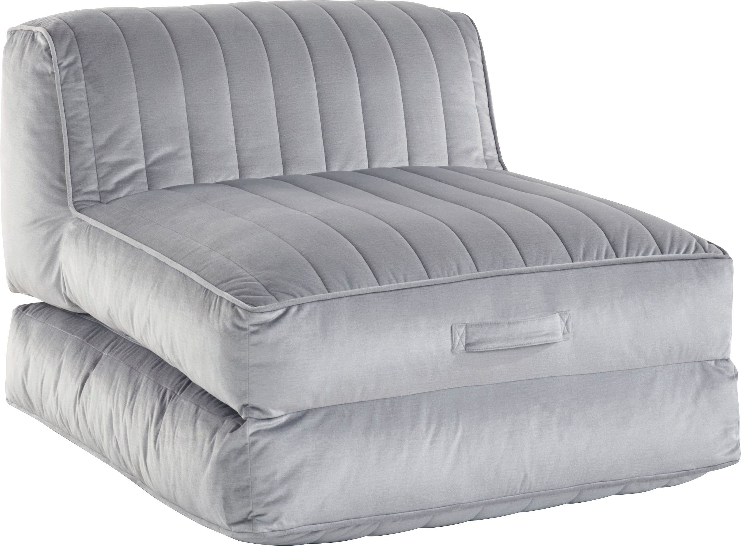 Leonique Relaxfauteuil POLLY Loungestoel met slaapfunctie, perfect als logeerbed, divan tv-fauteuils maat 83 cm x 80 cm grijs