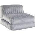 leonique relaxfauteuil bailee loungestoel met slaapfunctie, slaapfauteuil, perfect als logeerbed, divan grijs