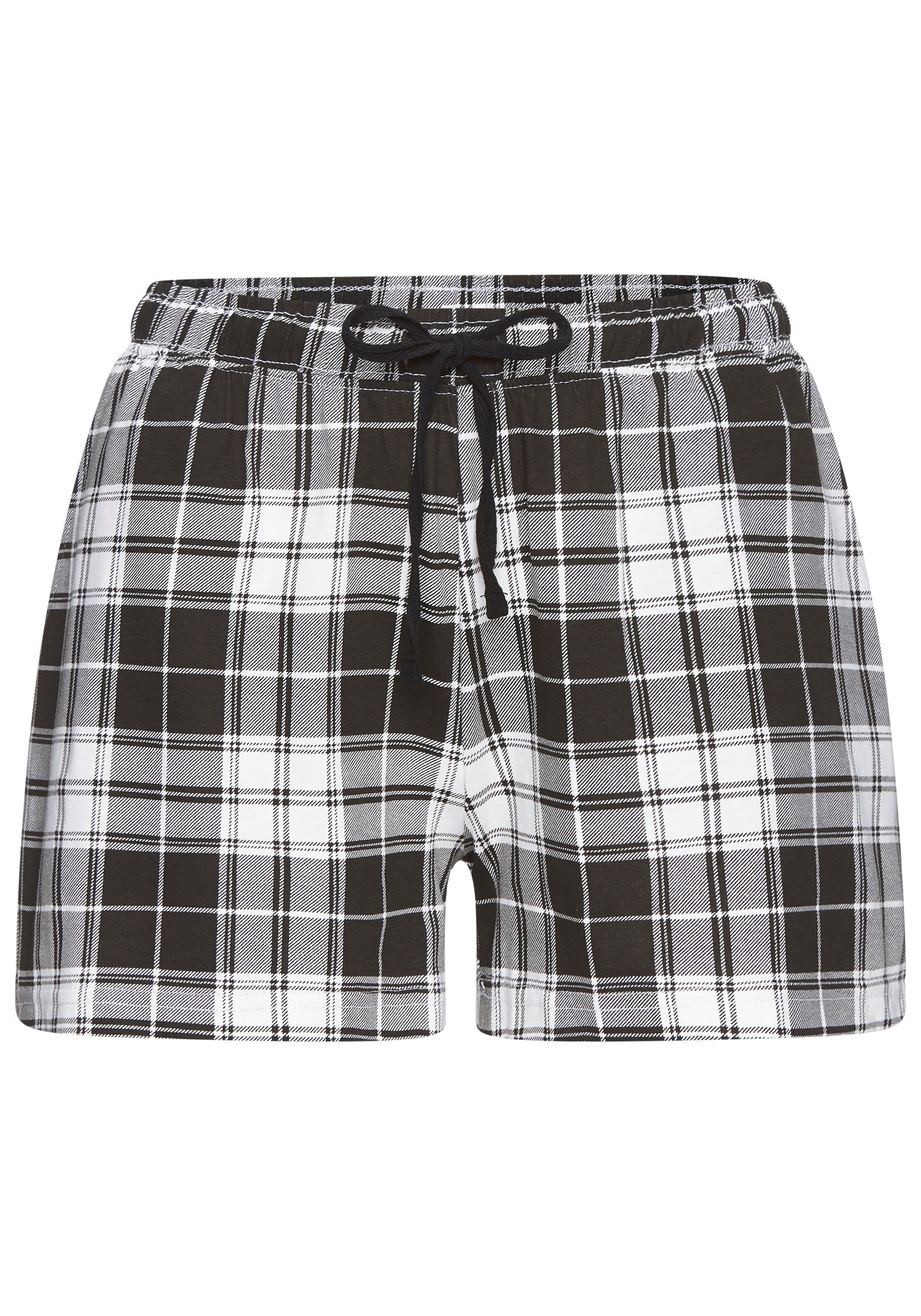 Vivance Dreams Pyjamashort Met strepen en ruiten (set, 2-delig)
