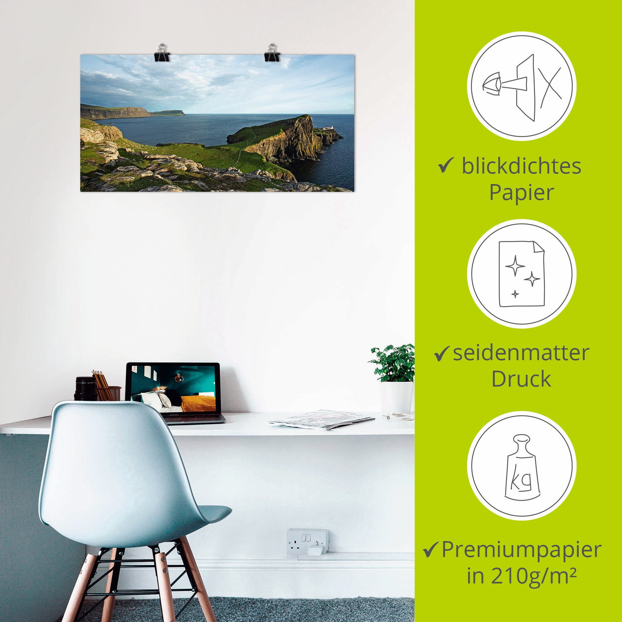 Artland Poster Schots Landschap als artprint op linnen, muursticker of poster in verschillende maten