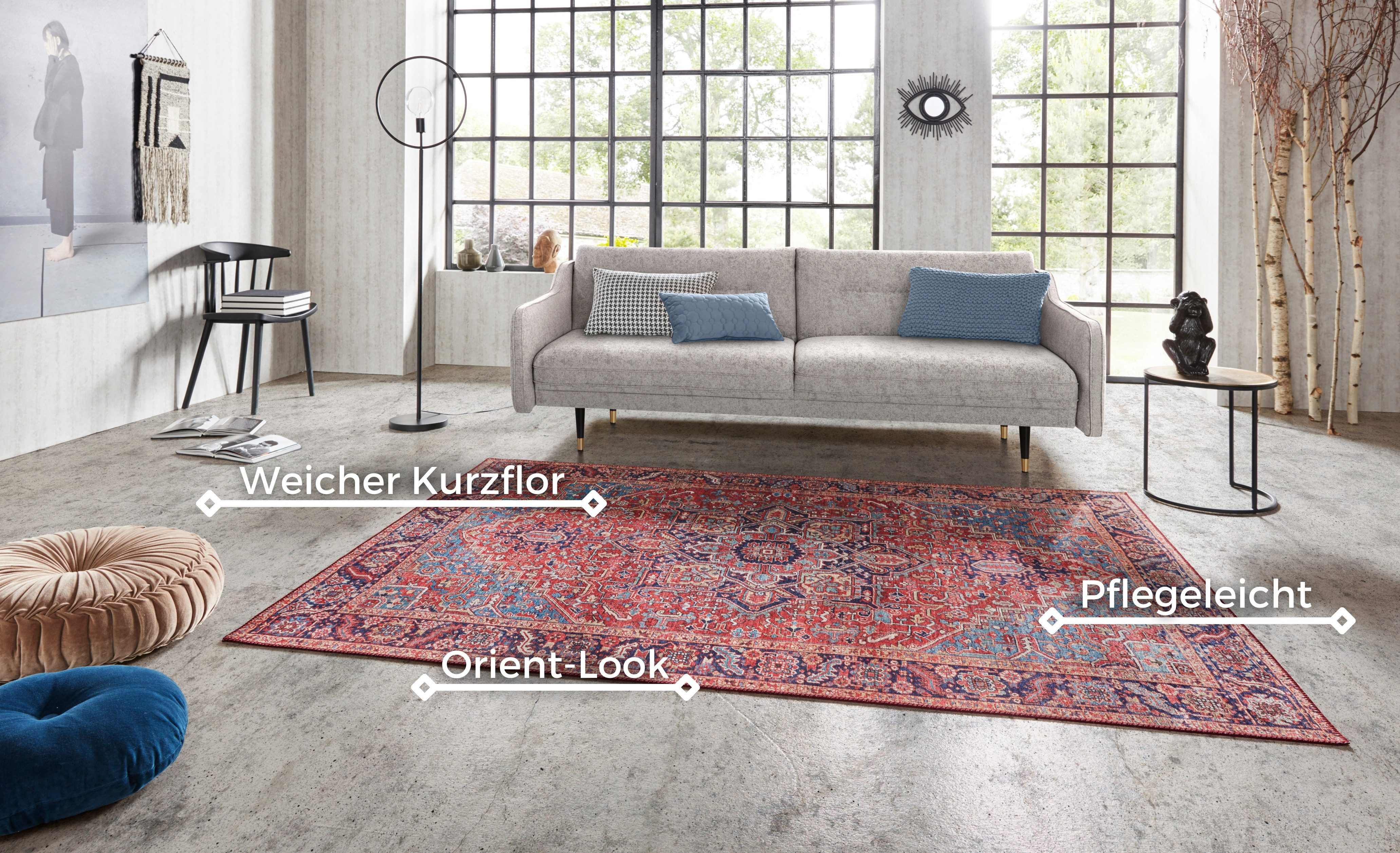 NORTHRUGS Vloerkleed AMATA Oosters, loper, vintage, woonkamer, slaapkamer, eetkamer