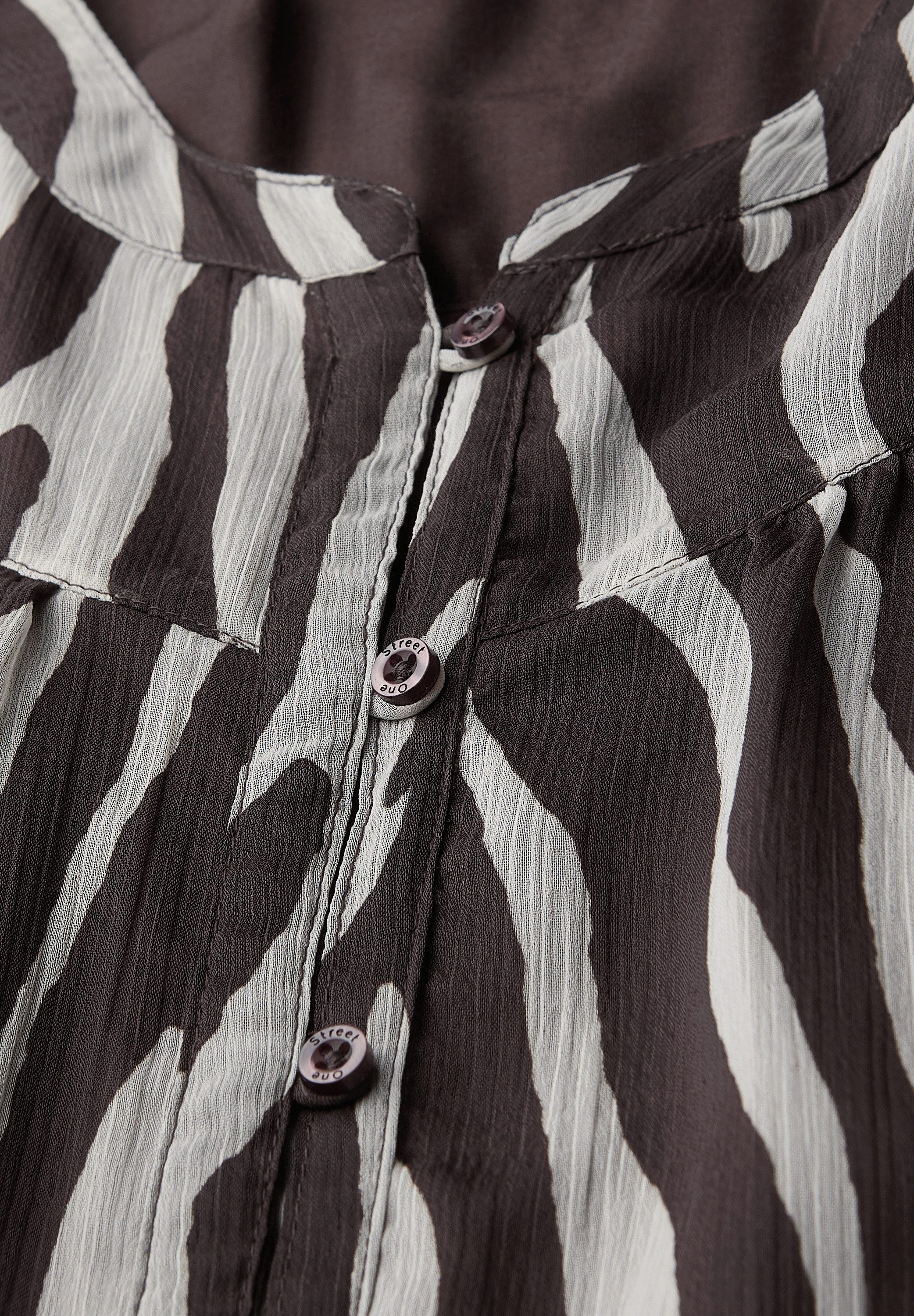 STREET ONE Chiffon blouse met zebraprint