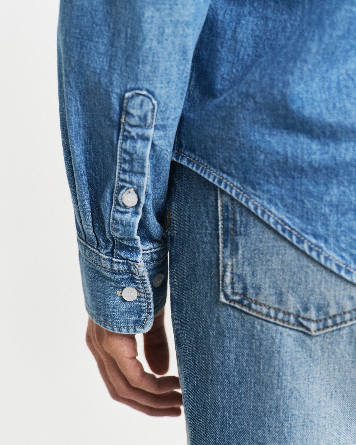 Gant Jeans blouse REG DENIM SHIRT in modieuze wassing