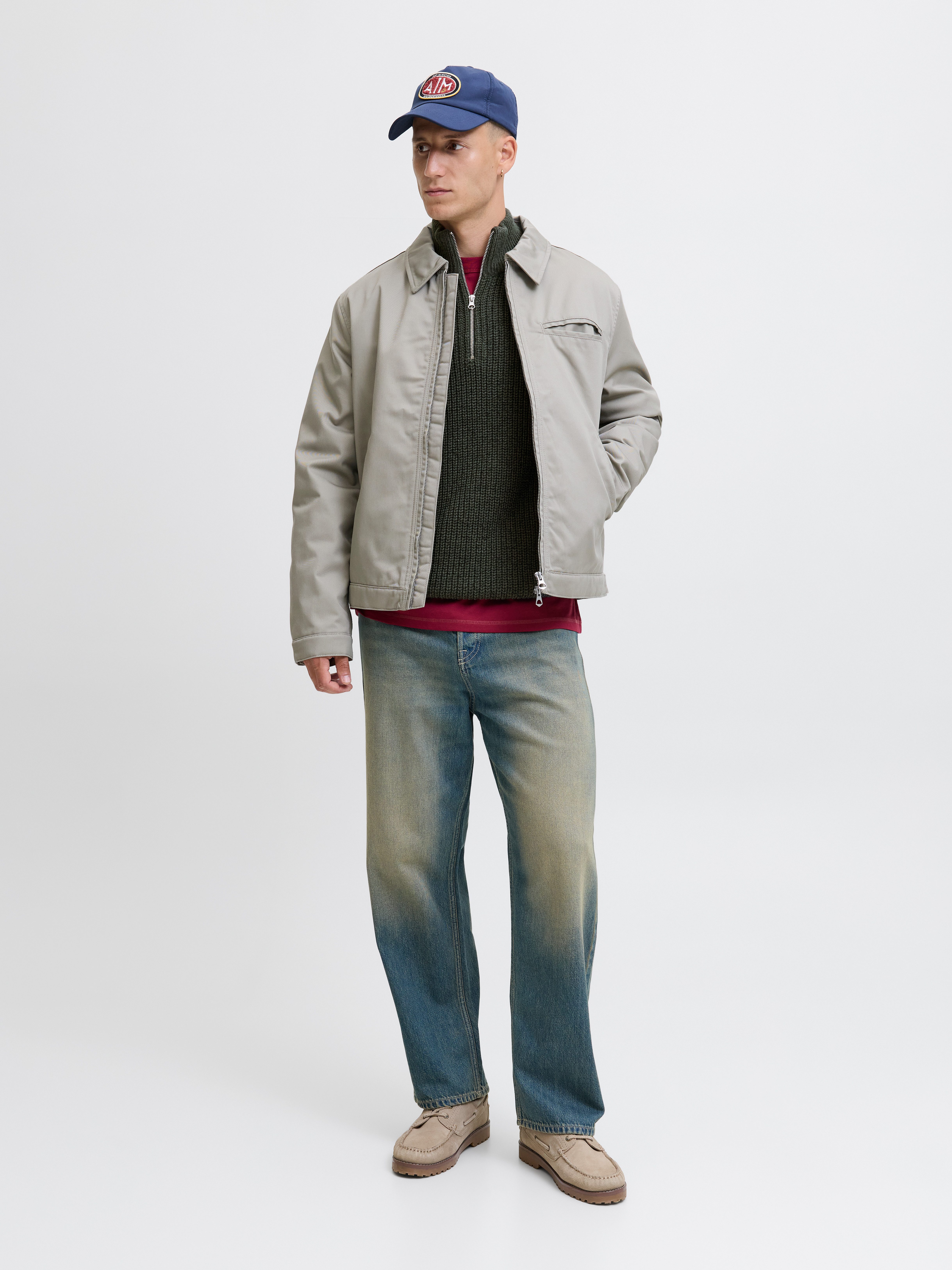 Jack & Jones Schipperstrui JORBLEECKER KNIT HALF ZIP BF