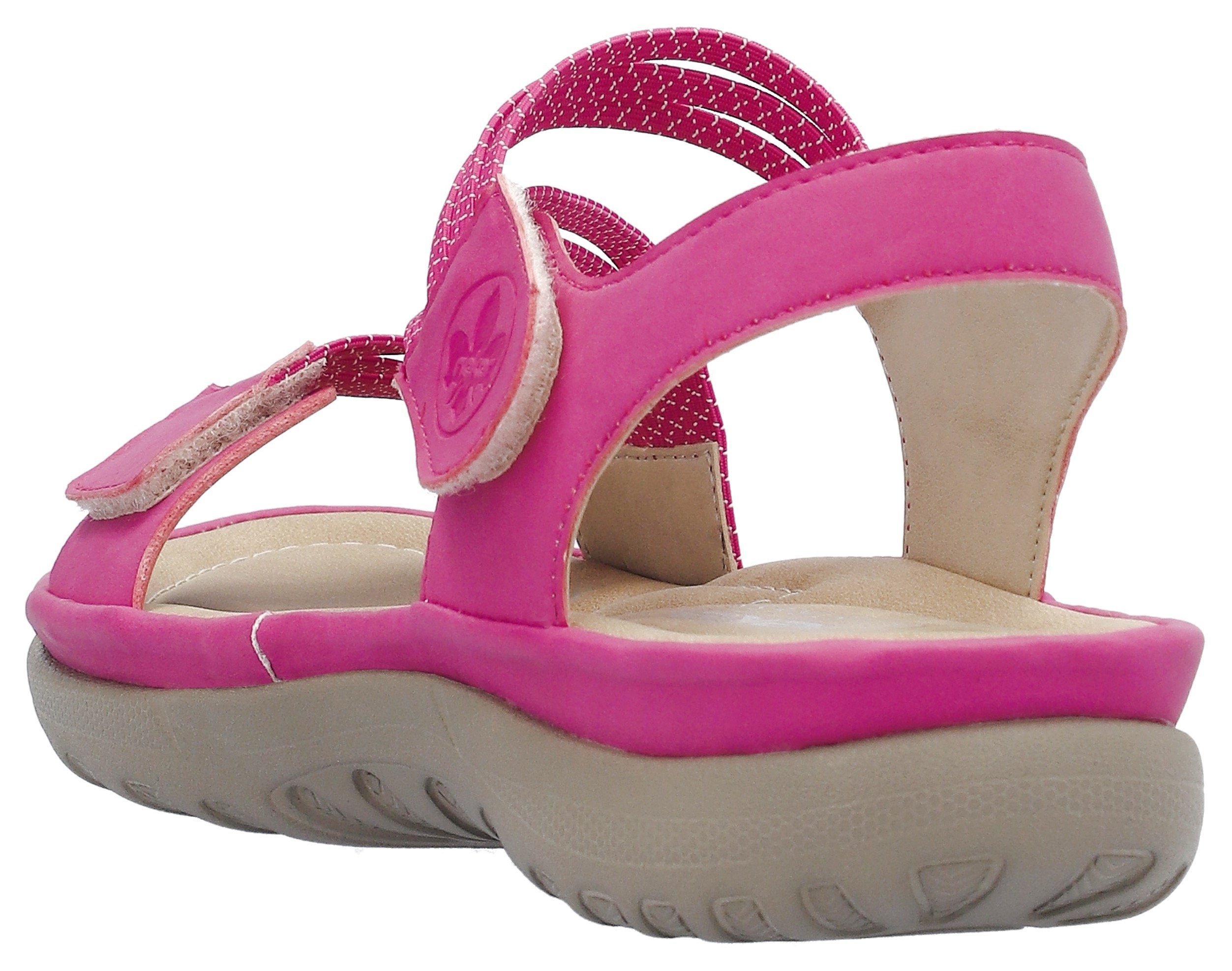 Rieker Sandalen zomerschoen, sandaal, sleehak, met elastieken