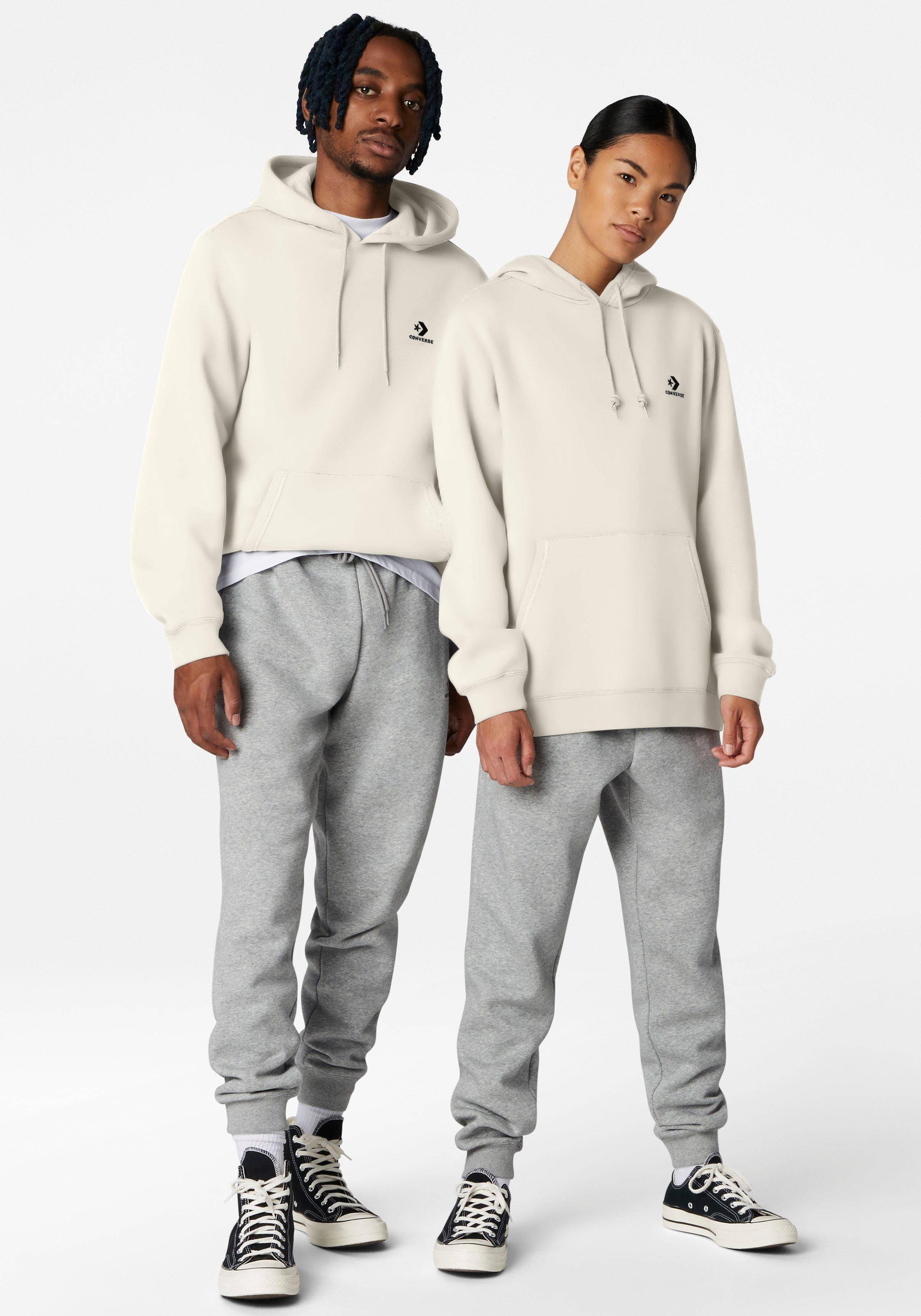 Converse Hoodie EMBROIDERED STAR CHEVRON BRUSHED BACK FLEECE HOODIE (1-delig)