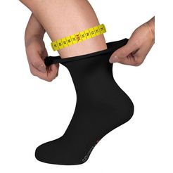 fussgut gezondheidssokken sensitiv elegant sokken xxl wijde schacht, rolboord (1 paar) zwart