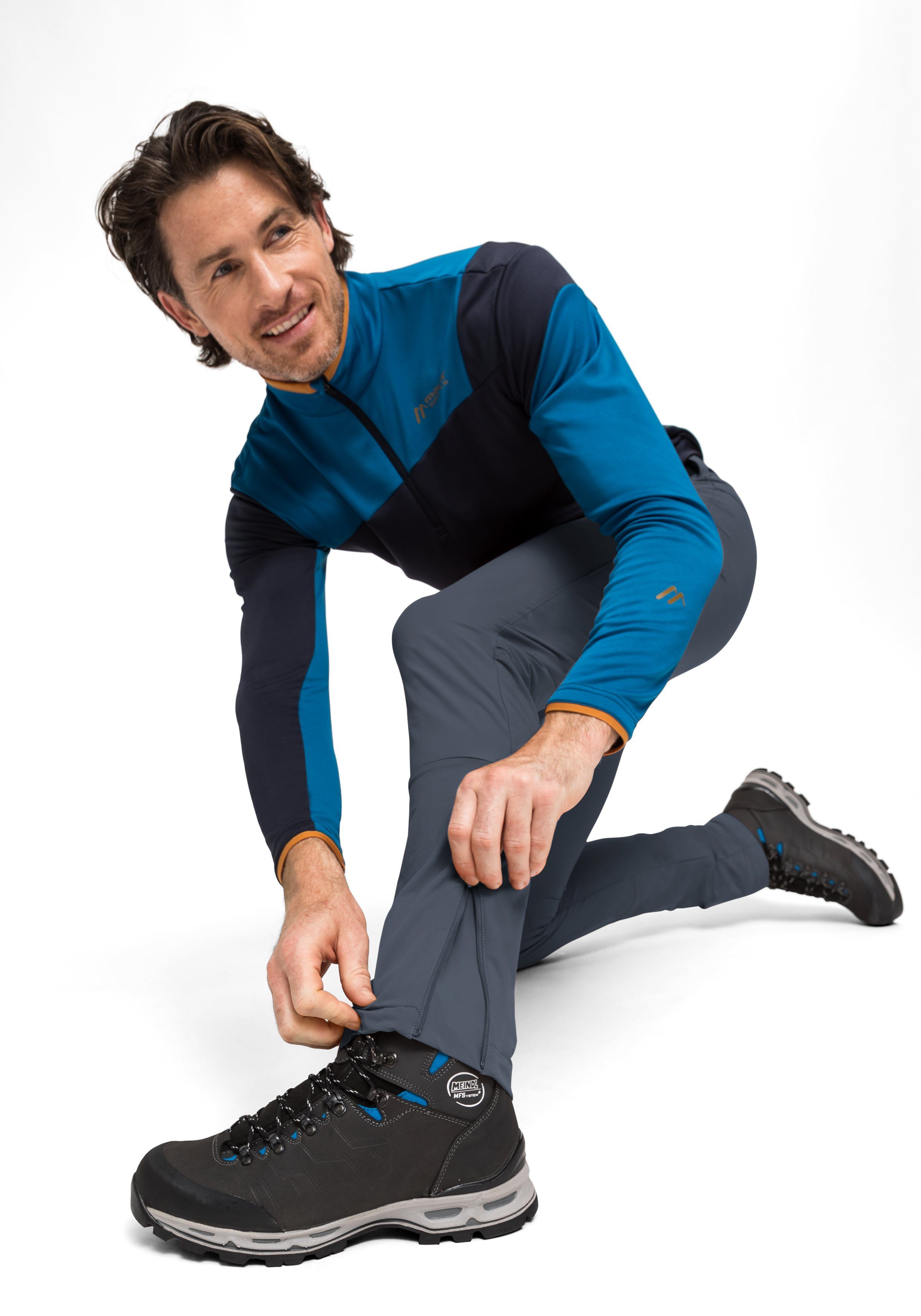Maier Sports Functionele broek Naturno slim Heren wandbroek, elastische trekkingbroek, 4 zakken, Slim Fit