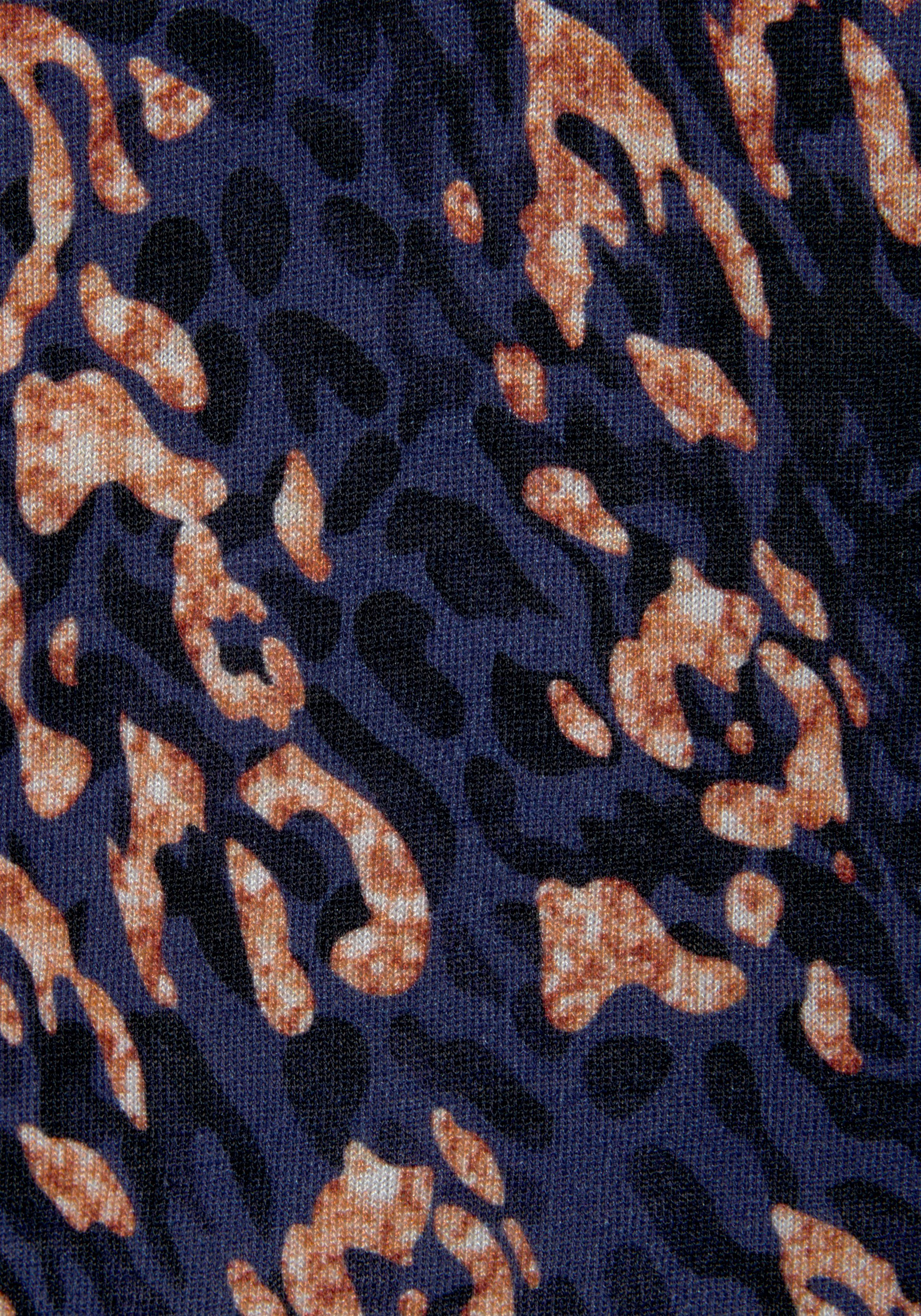 Vivance Shirt met korte mouwen met alloverprint met cut-out, figuurvormend t-shirt