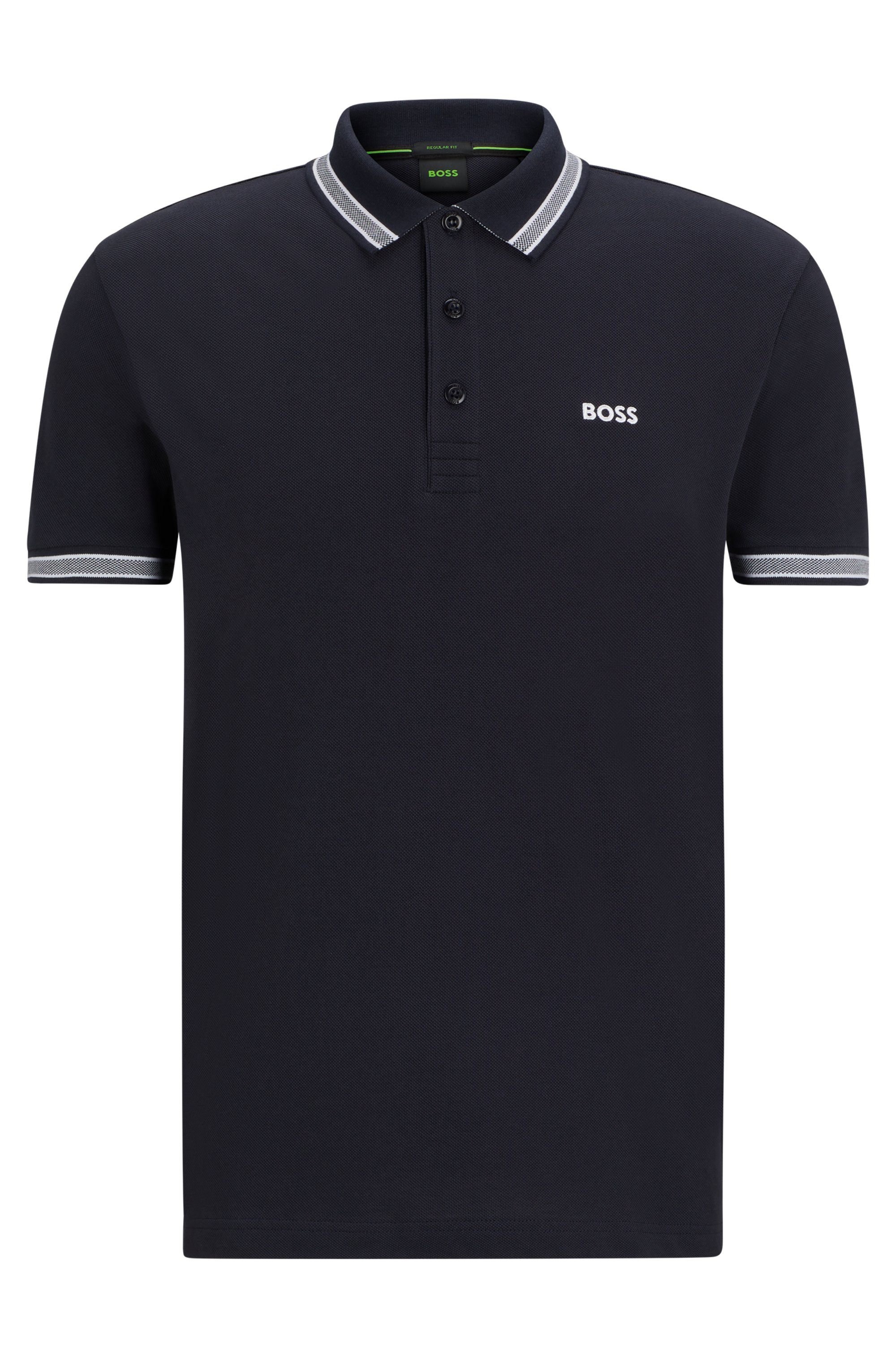 BOSS GREEN Poloshirt PADDY met contrasterende strepen aan de kraag
