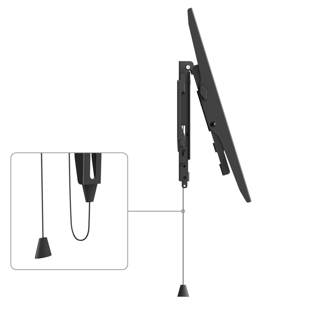 Hama Tv-wandhouder Wandbeugel (kantelbaar, 37" - 90", VESA 600x400)