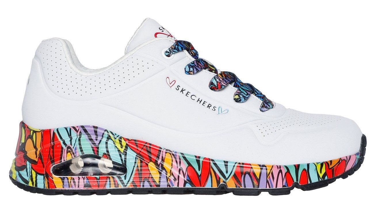 Skechers Sneakers Uno Plateausneaker, veterschoen met sleehak
