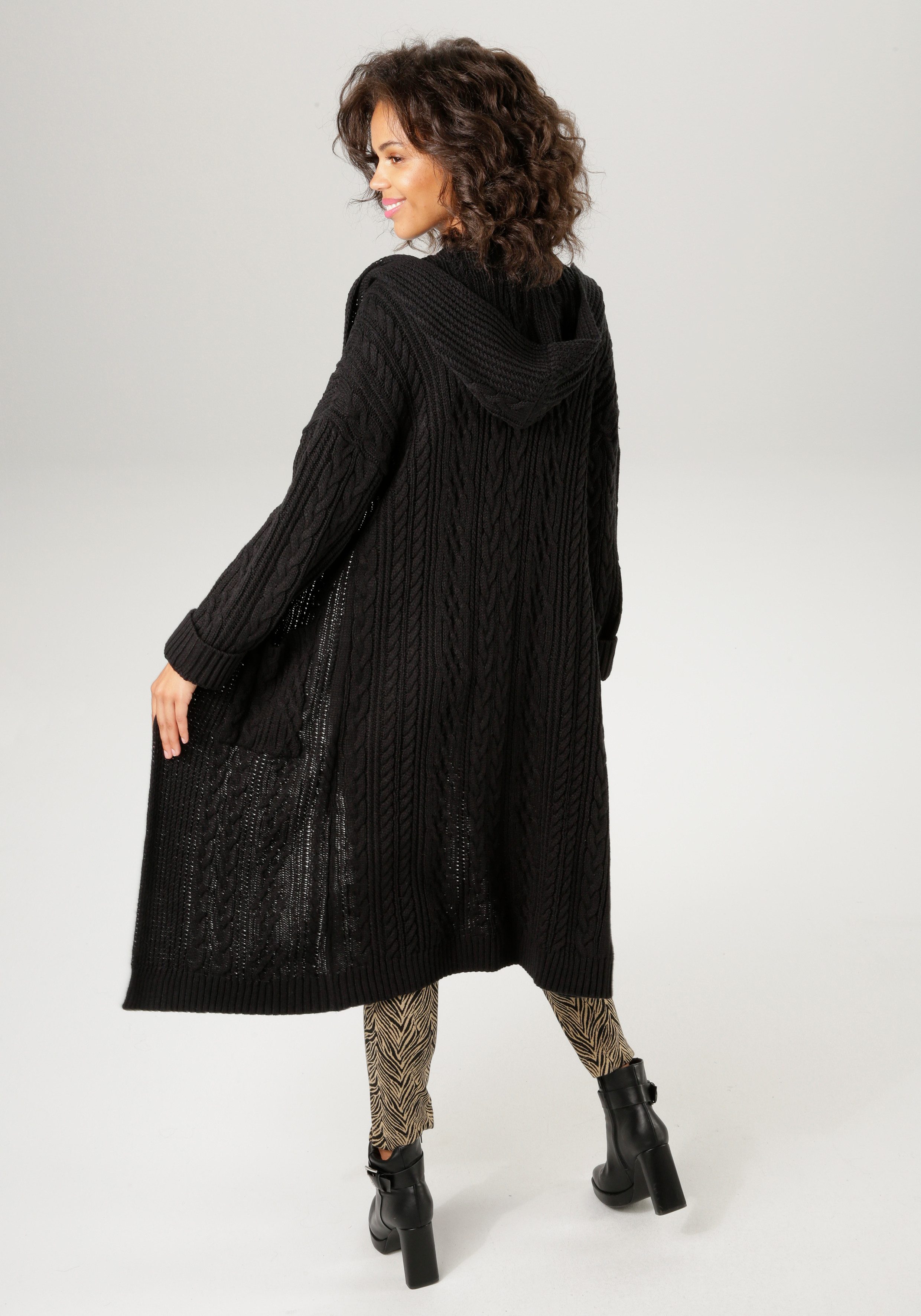 Aniston CASUAL Vest in trendy vlecht- en ajourpatroon-mix