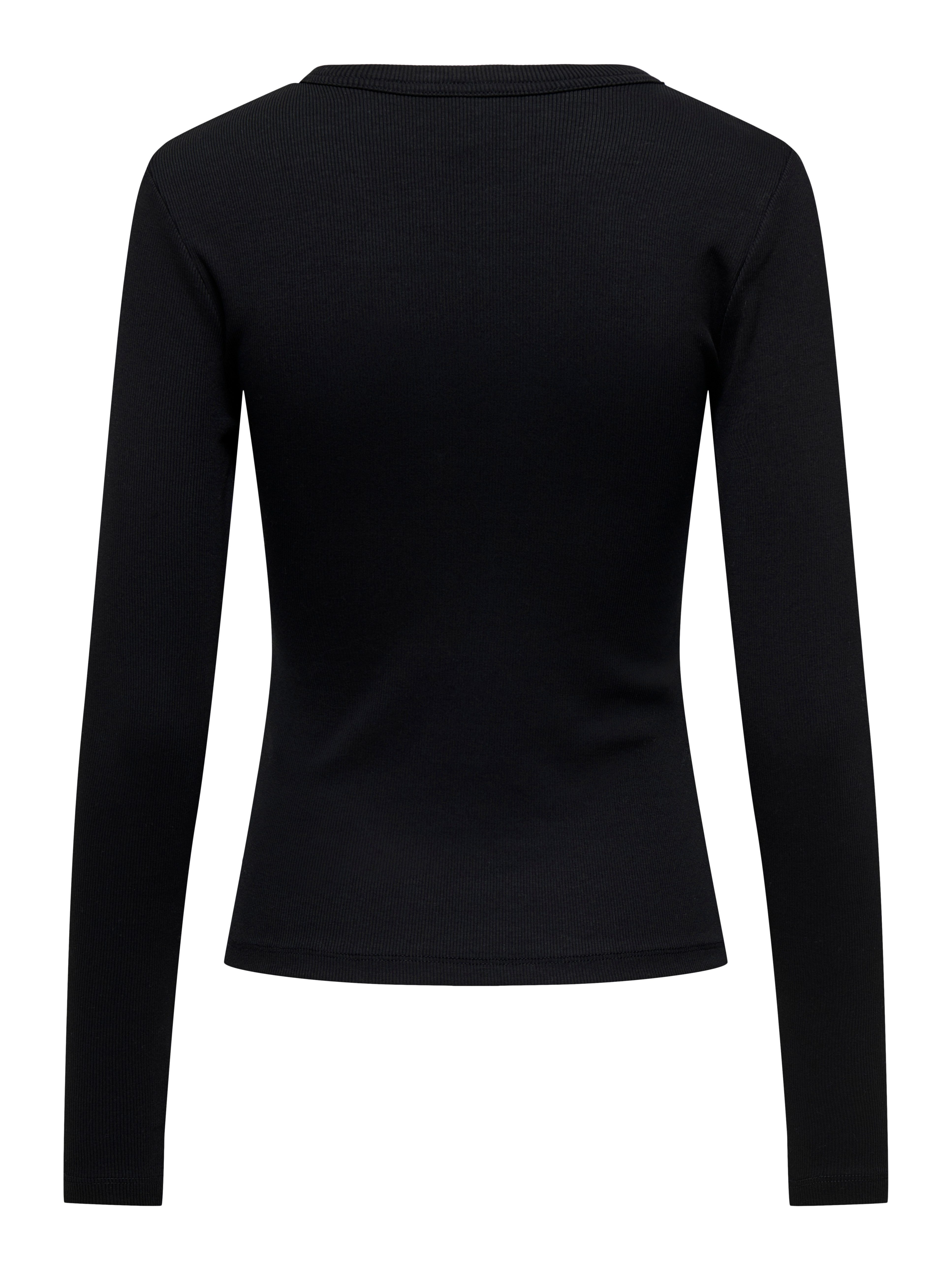 Only Shirt met lange mouwen ONLVAL L/S O-NECK TOP CC JRS