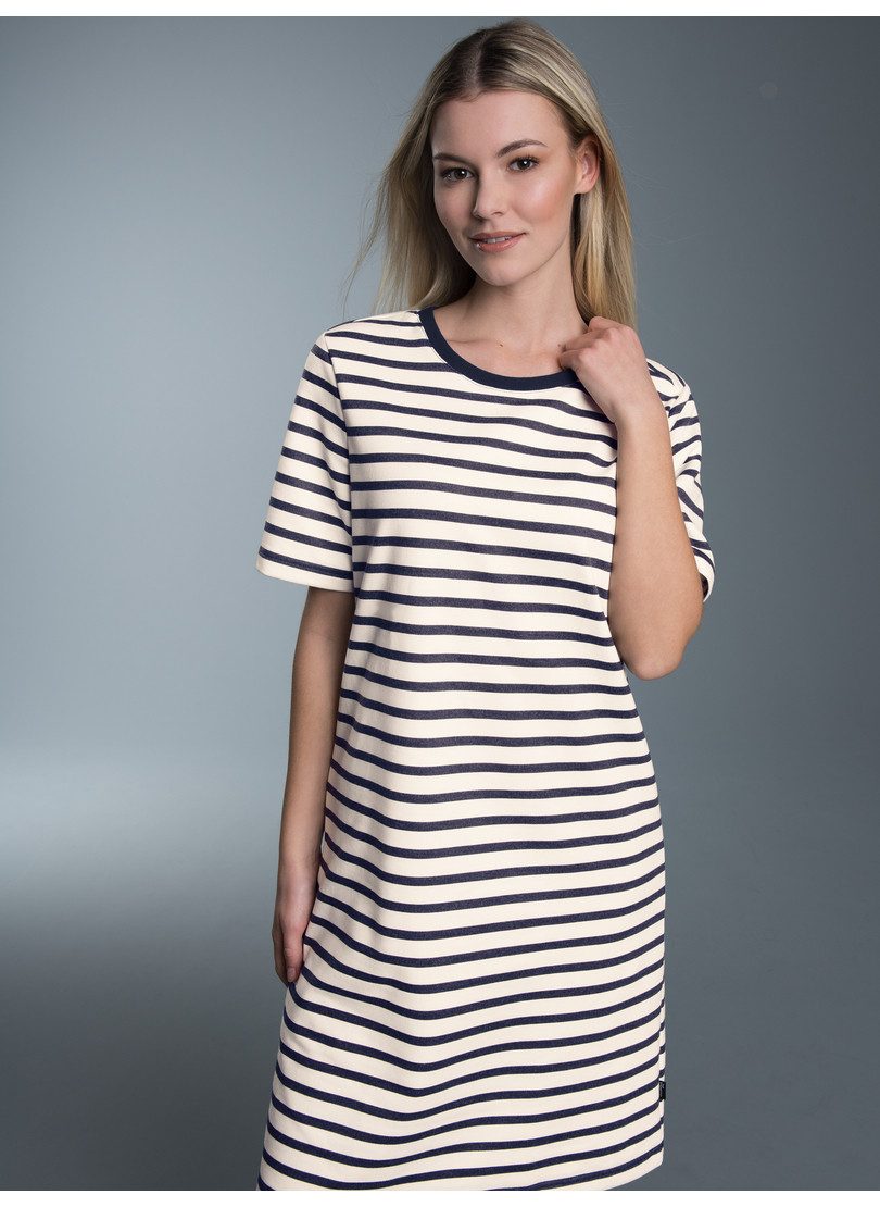 Trigema Jerseyjurk TRIGEMA sweatjurk met streepjespatroon (1-delig)