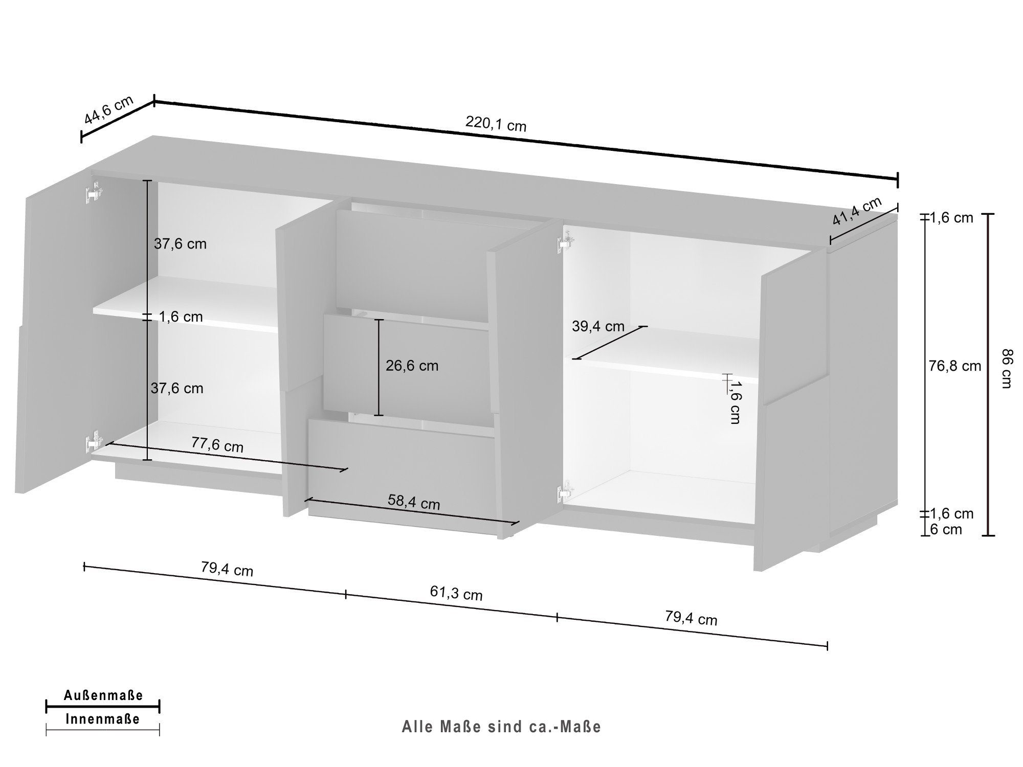 INOSIGN Dressoir Pongo (1 stuk)