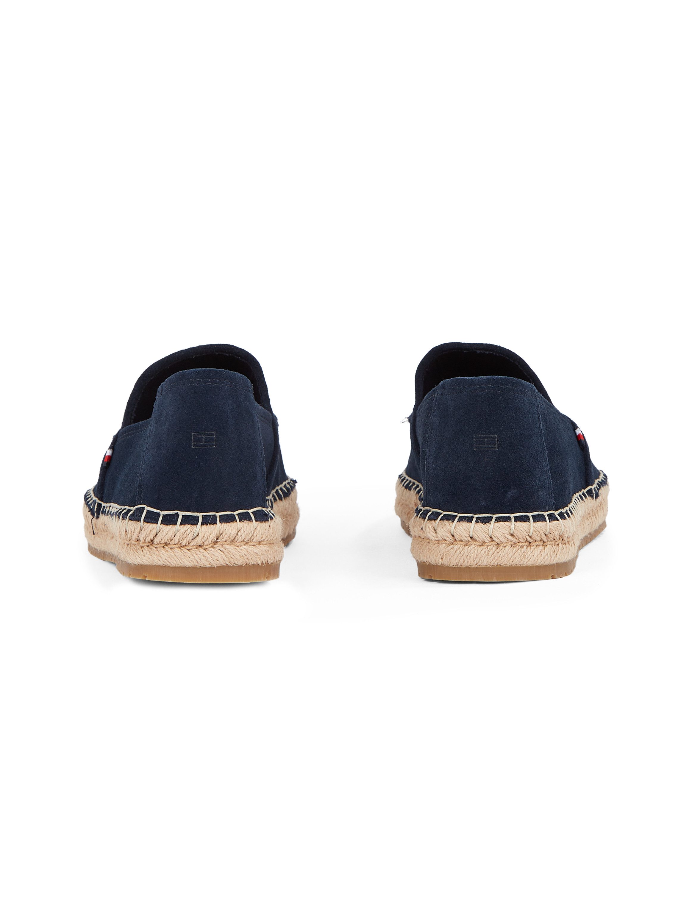 Tommy Hilfiger Espadrilles HILFIGER FLEX ESPA SUEDE LOAFER , zomerschoen, instapschoen, slippers met bamboe-bekleding op de plateau