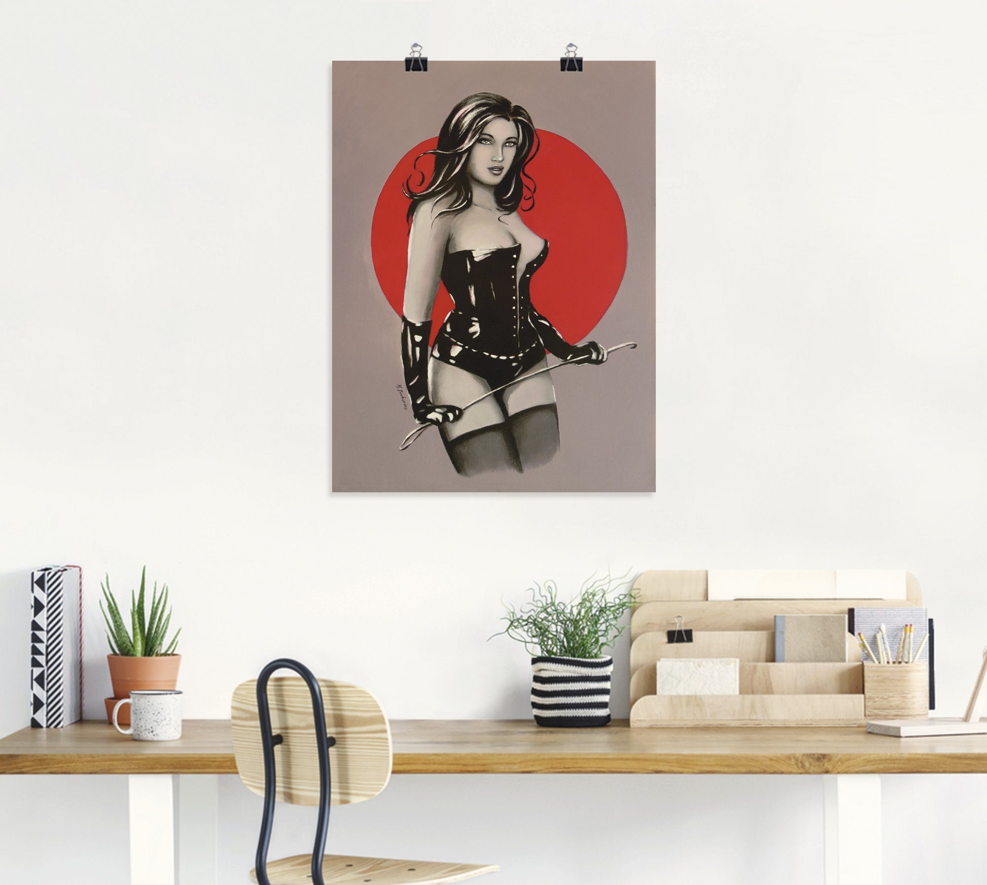 Artland Poster Mistress meesteres van de lust - schilderkunst als artprint van aluminium, artprint op linnen, muursticker of poster in verschillende maten