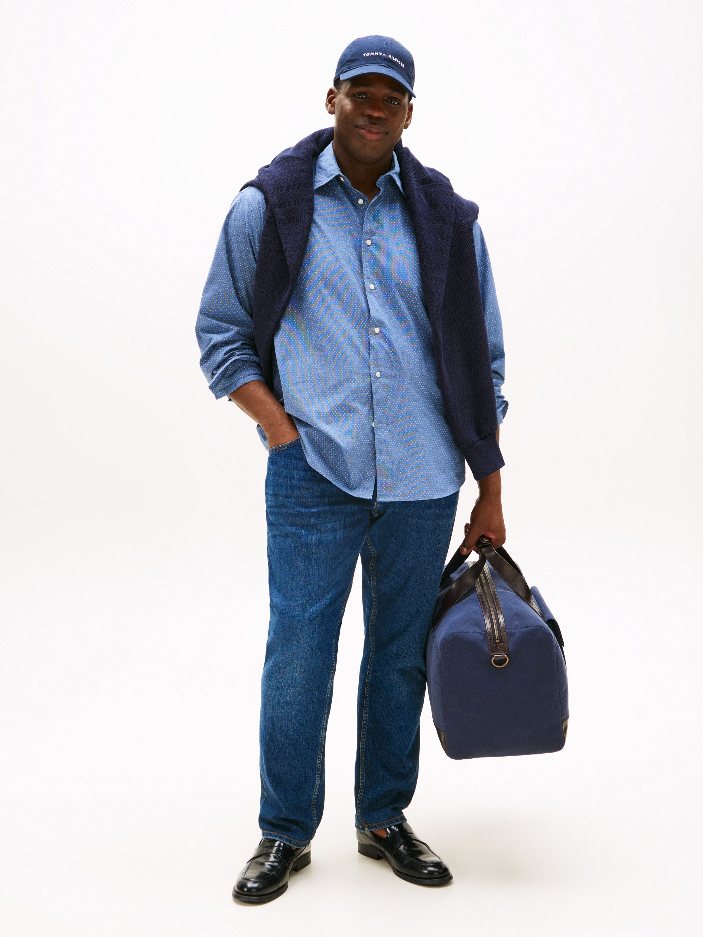 Tommy Hilfiger Overhemd met lange mouwen BT-FLEX POPLIN MINI PNT RF SRT-B