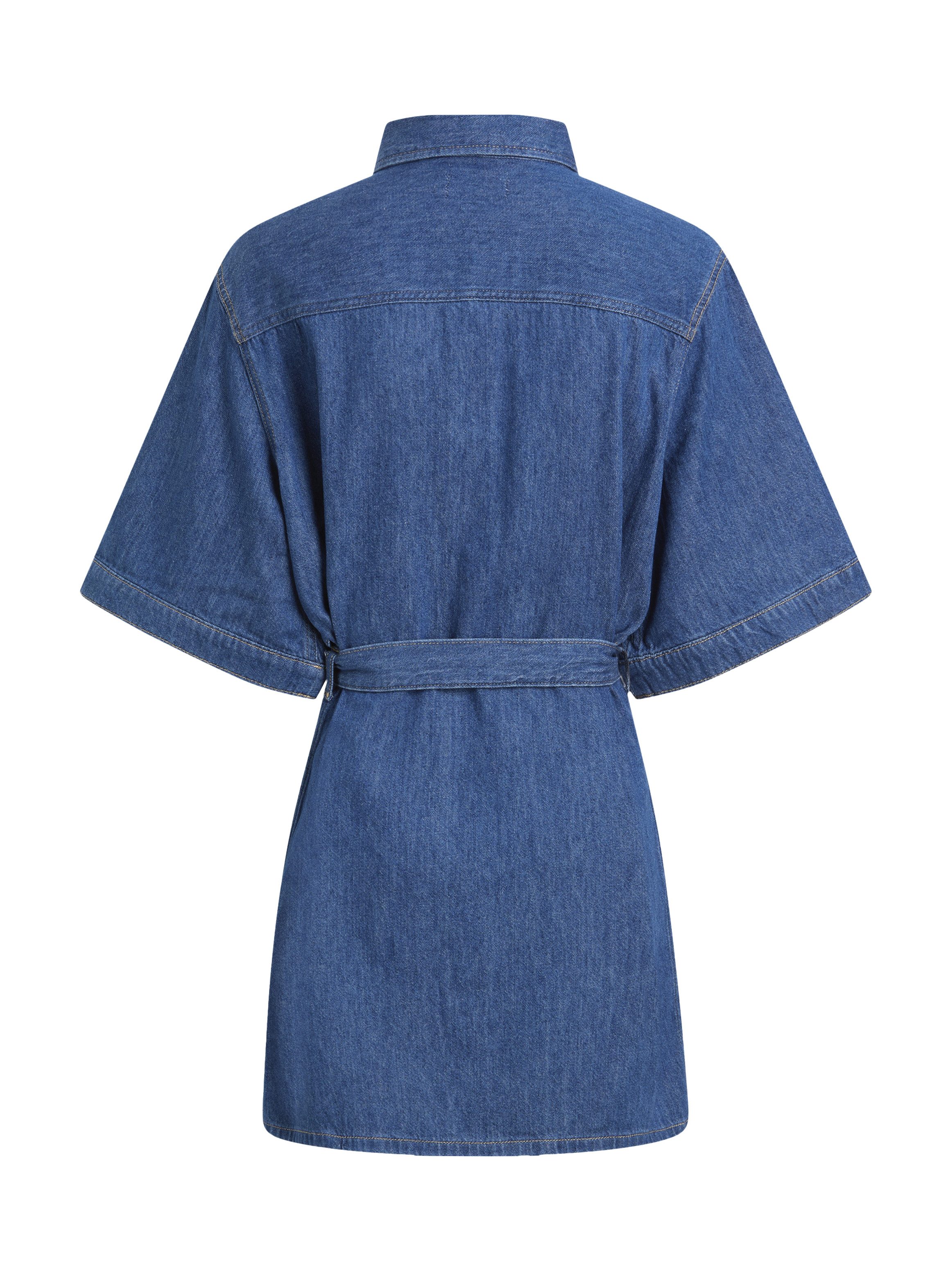 Calvin Klein Jeans jurk LINEN BOXY BELTED SHIRT DRESS
